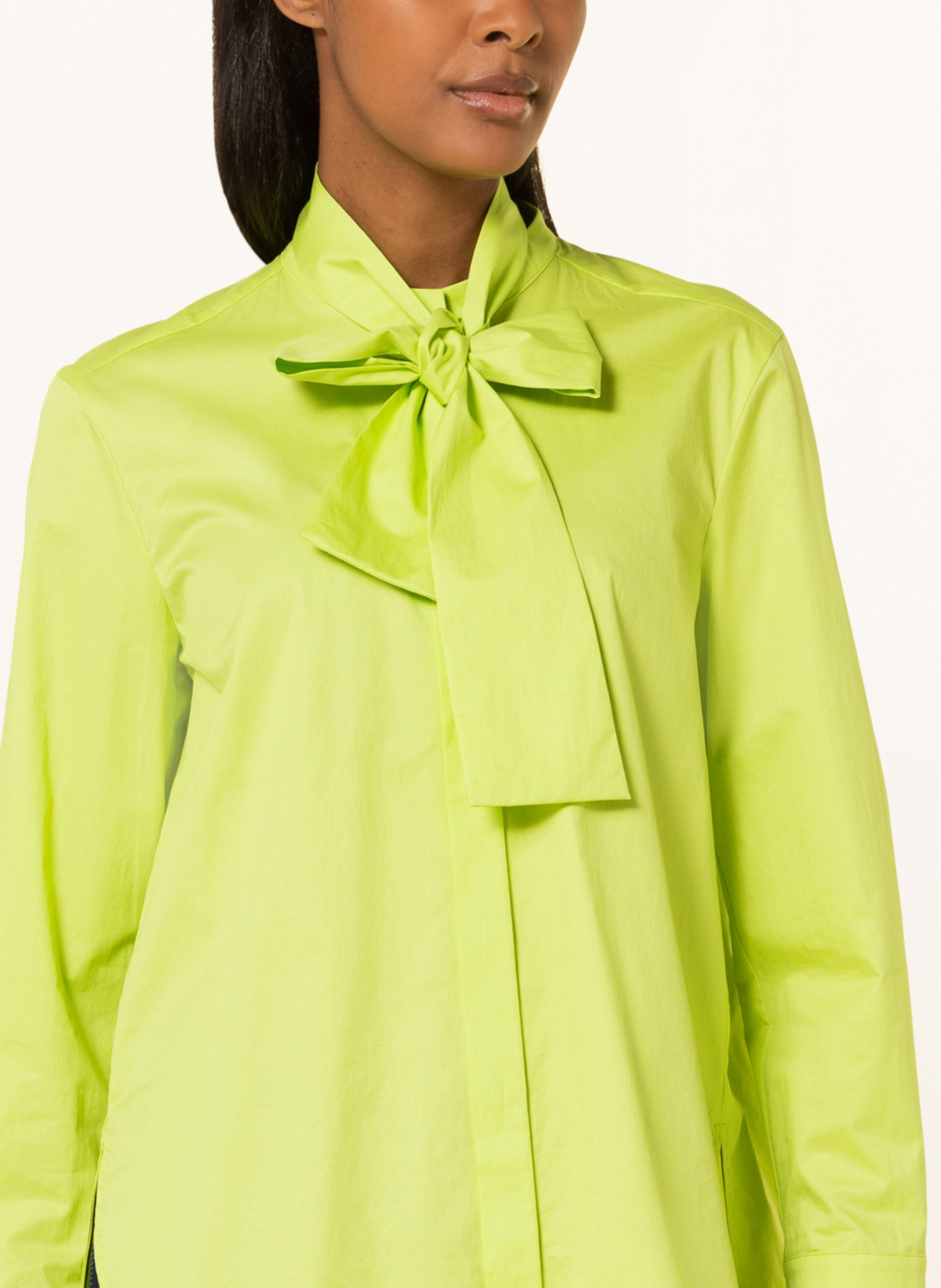 LUISA CERANO Blouse with detachable bow tie, Color: LIGHT GREEN (Image 4)
