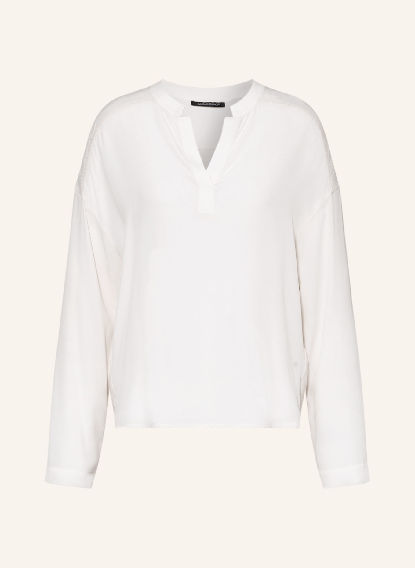LUISA CERANO Shirt blouse in mixed materials, Color: CREAM (Image 1)