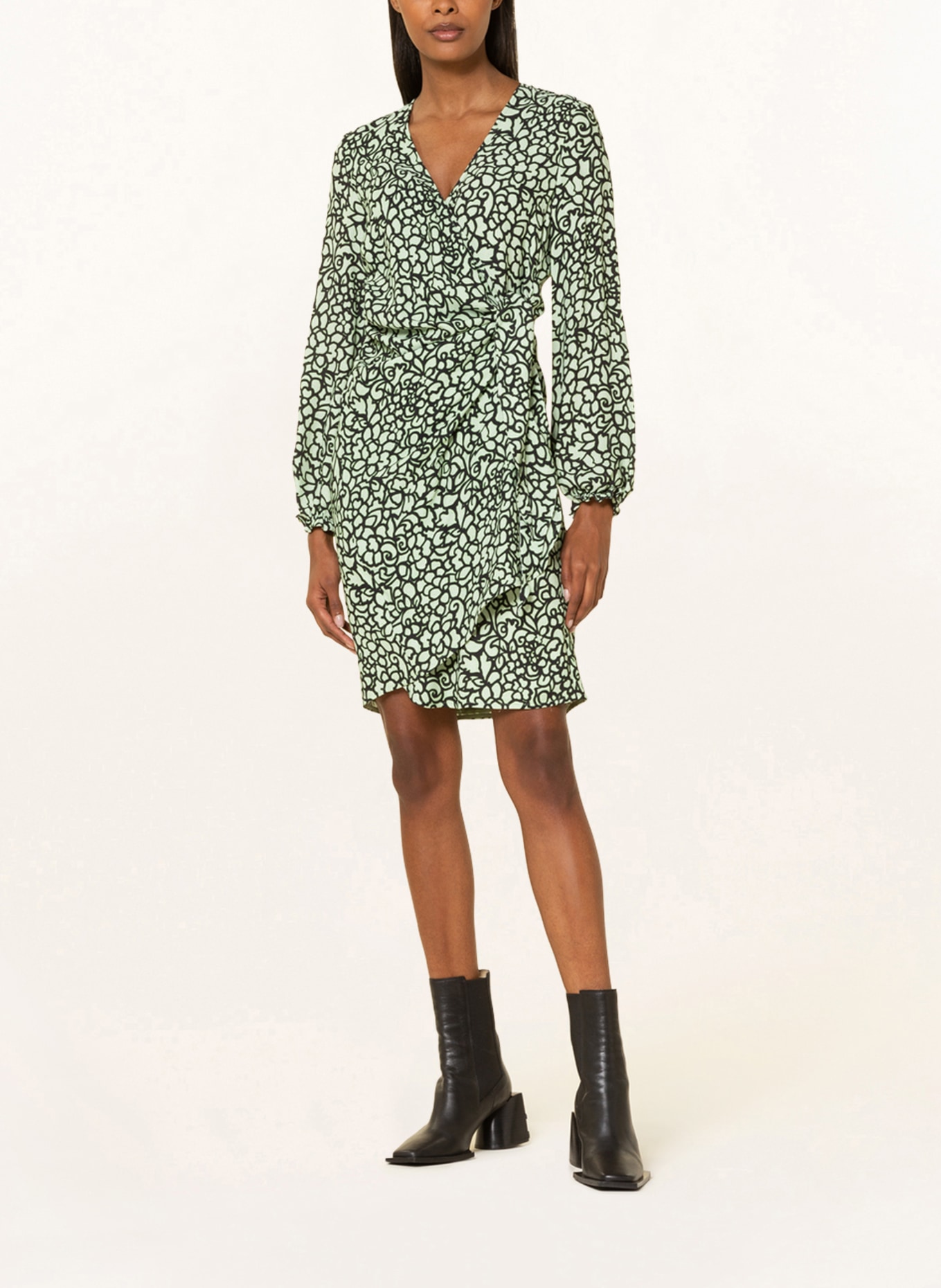 LUISA CERANO Wrap dress, Color: GREEN/ BLACK (Image 2)