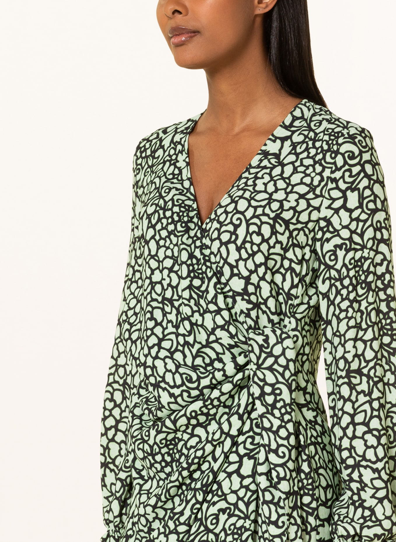 LUISA CERANO Wrap dress, Color: GREEN/ BLACK (Image 4)