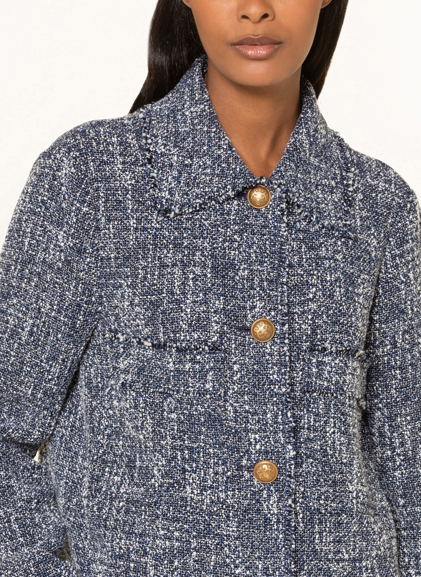 Blue tweed coat Clearance
