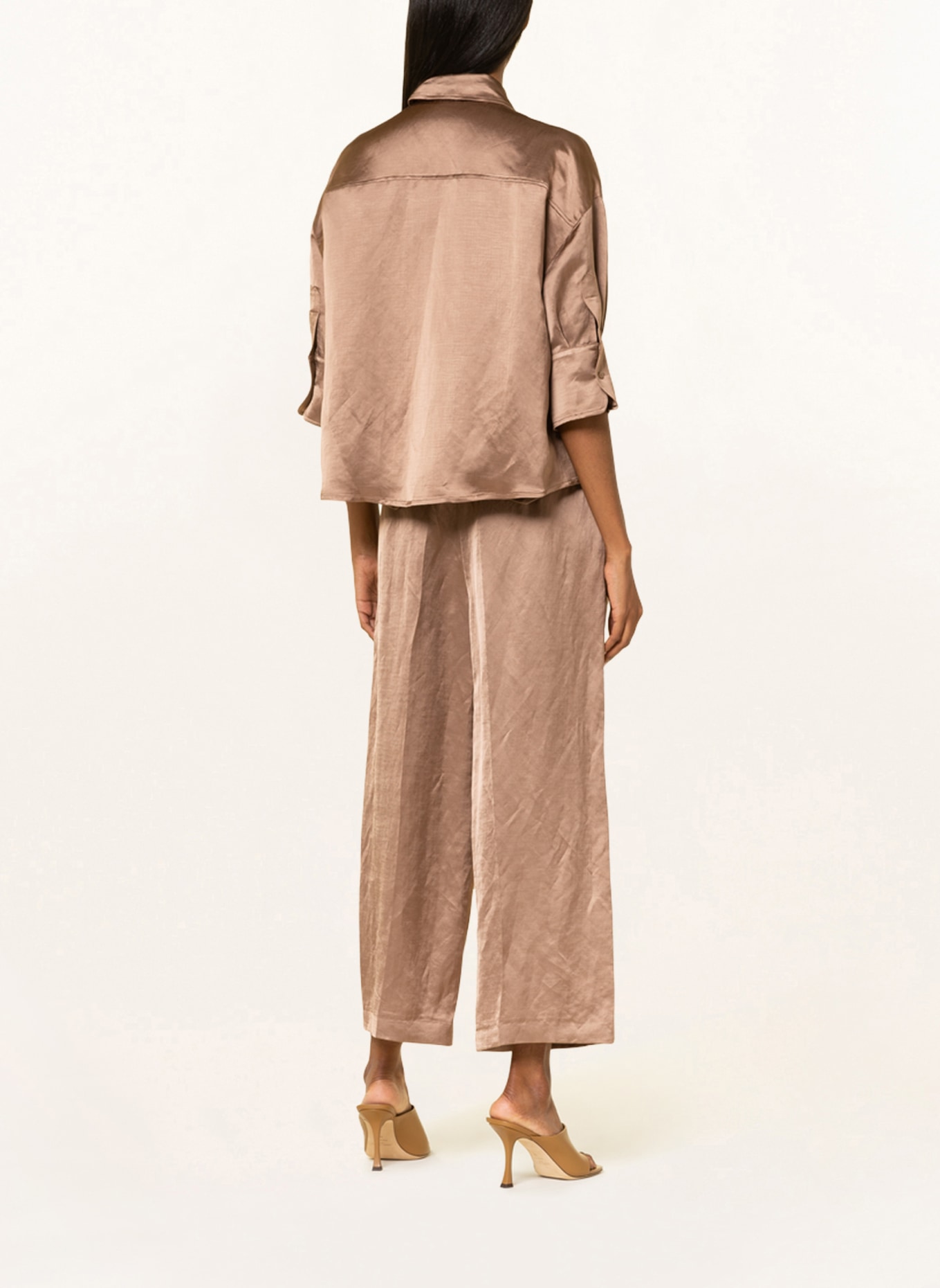LUISA CERANO Pants made of linen, Color: BROWN (Image 3)