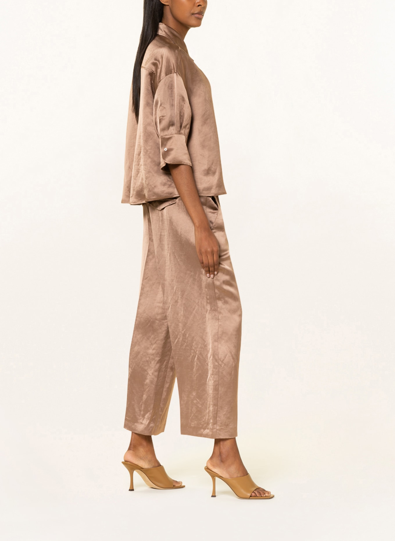 LUISA CERANO Pants made of linen, Color: BROWN (Image 4)