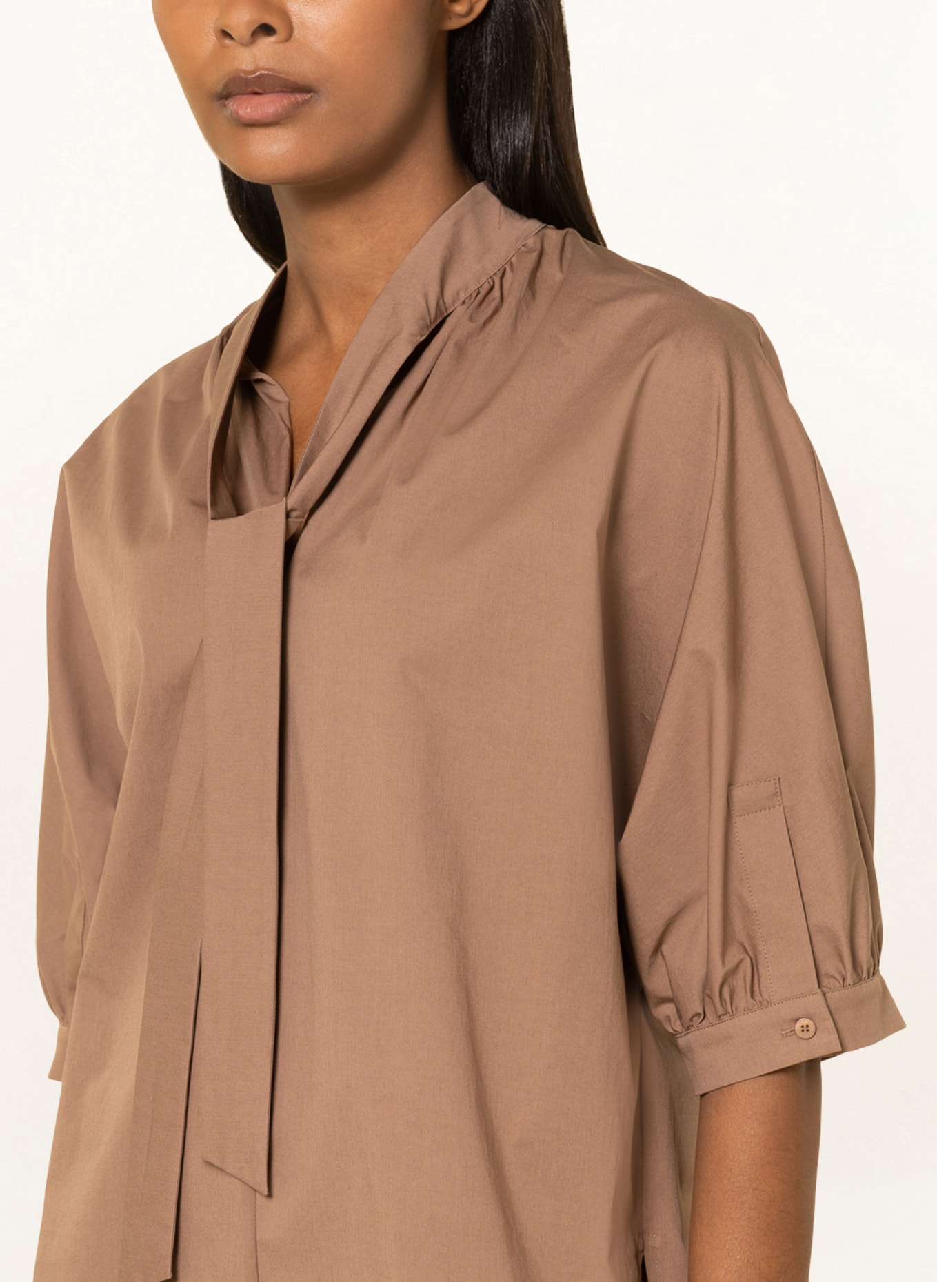 LUISA CERANO Bluzka z wiązaniem pod szyją, Kolor: BRĄZOWY (Obrazek 4)