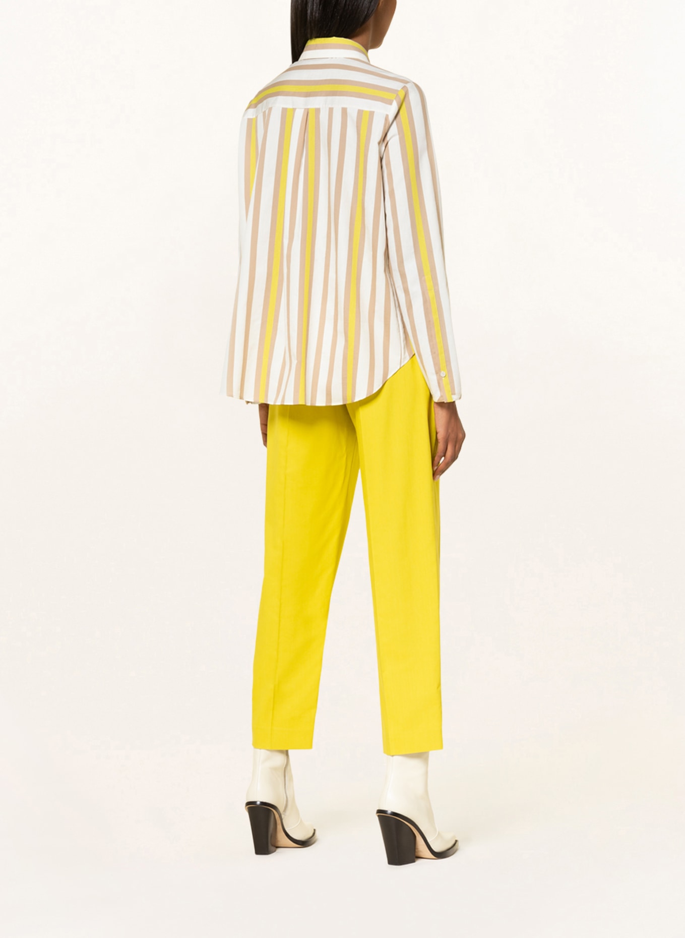 LUISA CERANO Shirt blouse, Color: WHITE/ BEIGE/ DARK YELLOW (Image 3)