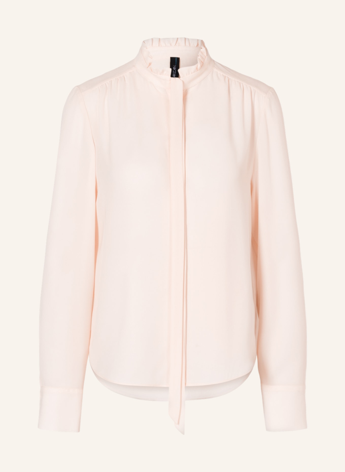 MARC CAIN Bow-tie blouse with ruffles, Color: 150 new sheer pink (Image 1)