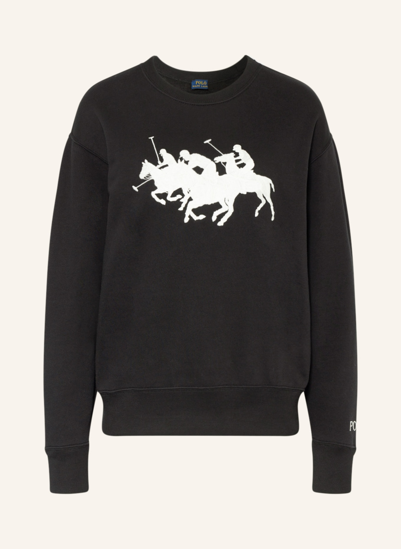 Black polo online hoodie white horse