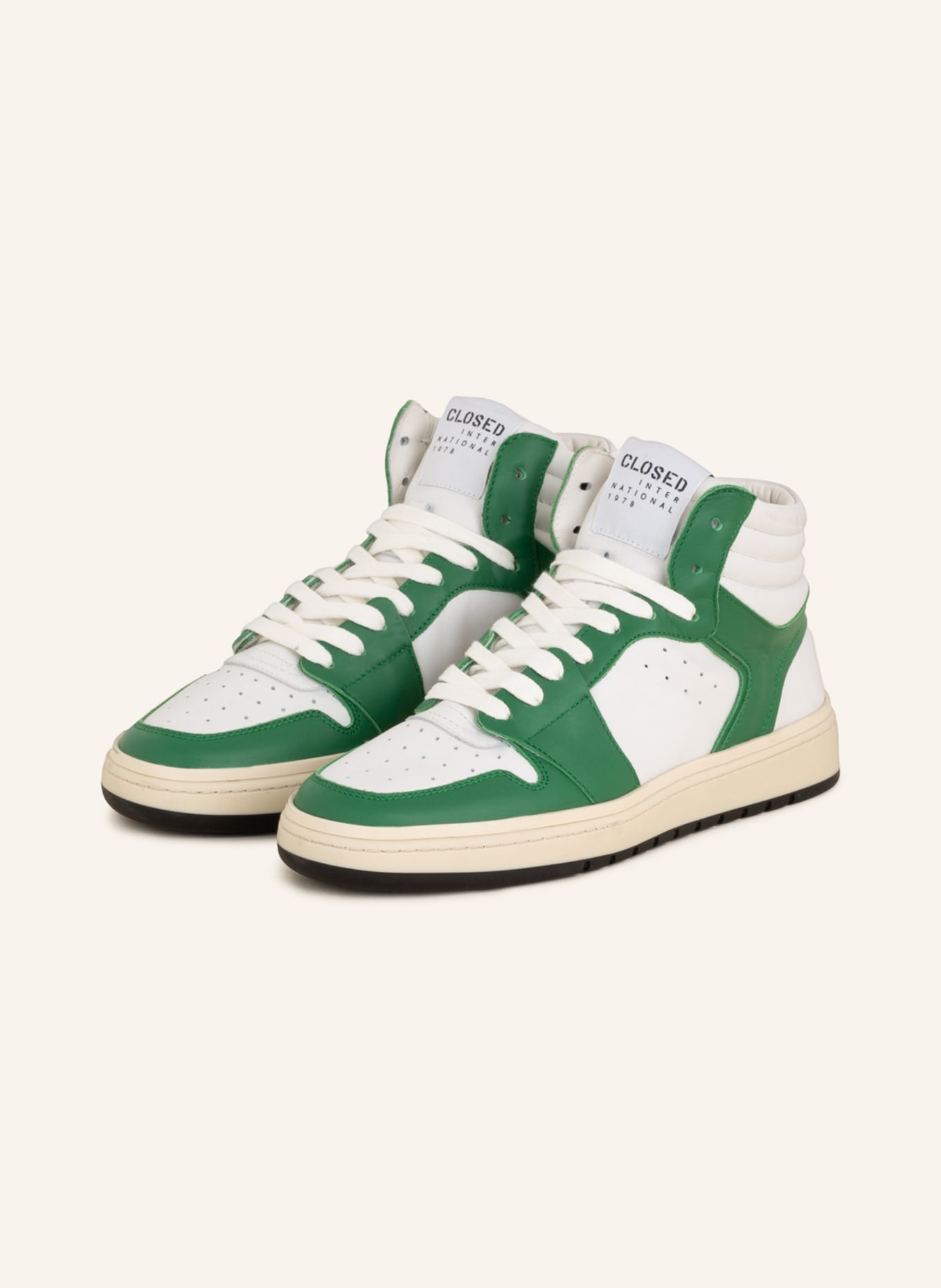 CLOSED High-top sneakers, Color: WHITE/ GREEN (Image 1)