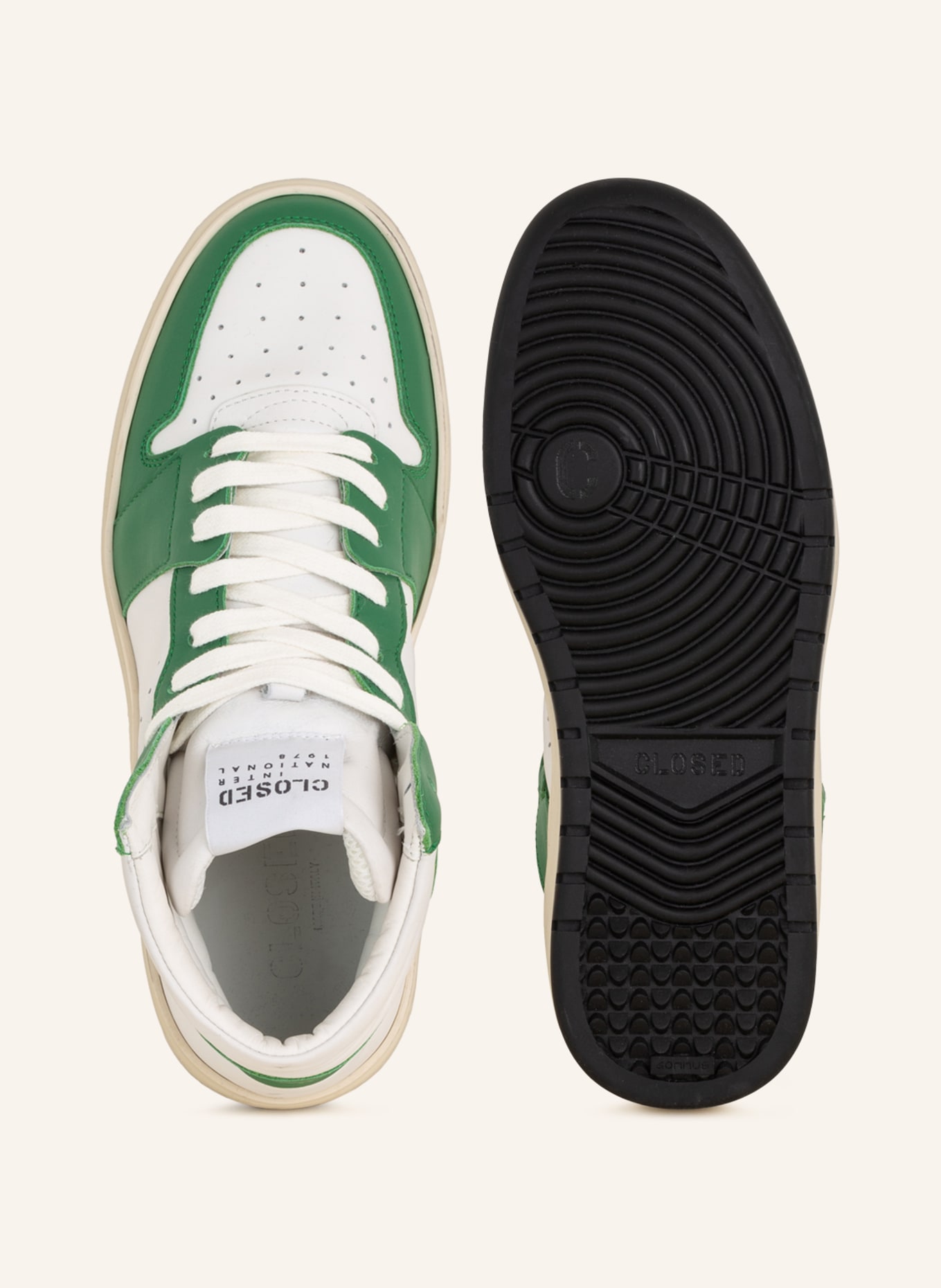 CLOSED High-top sneakers, Color: WHITE/ GREEN (Image 5)