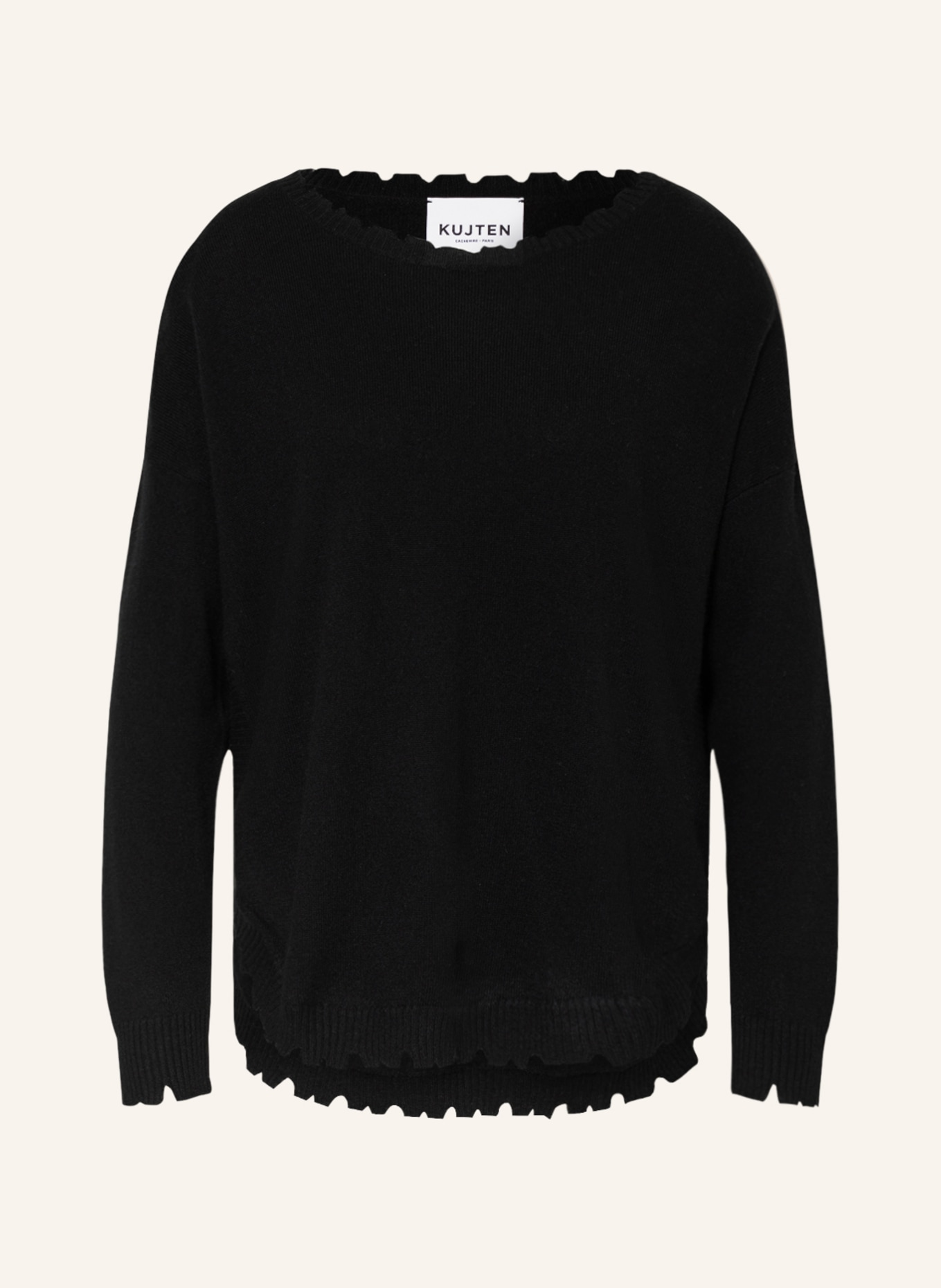 KUJTEN Cashmere-Pullover MELAH: SCHWARZ