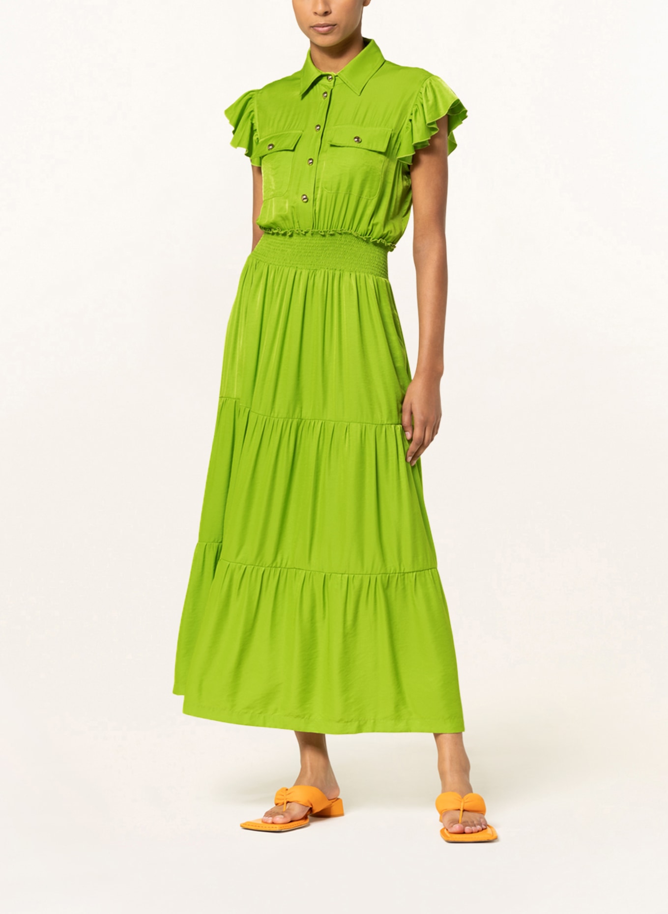 LIU JO Shirt dress, Color: LIGHT GREEN (Image 2)