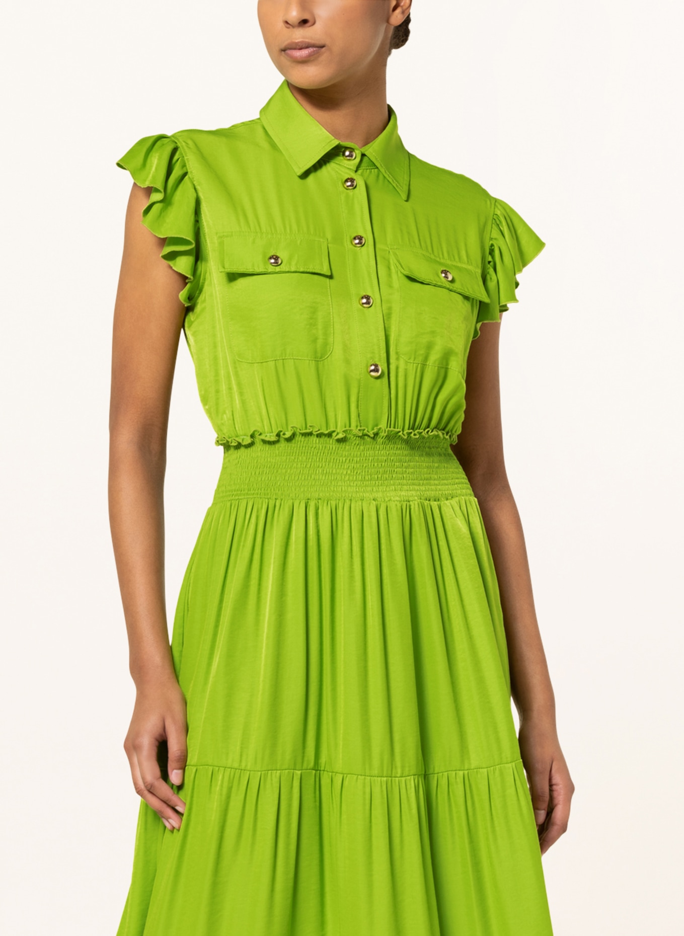 LIU JO Shirt dress, Color: LIGHT GREEN (Image 4)