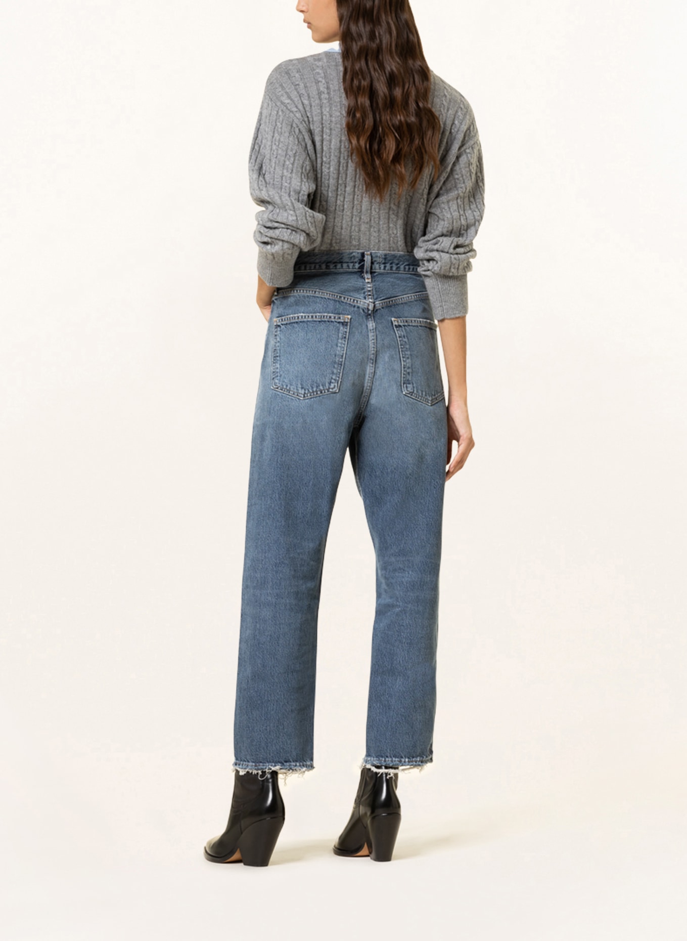 AGOLDE Straight Jeans 90'S CROP, Farbe: Oblique dk tinted indigo (Bild 3)
