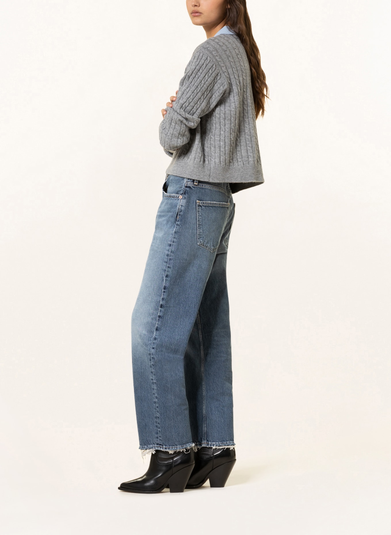 AGOLDE Straight Jeans 90'S CROP, Farbe: Oblique dk tinted indigo (Bild 4)
