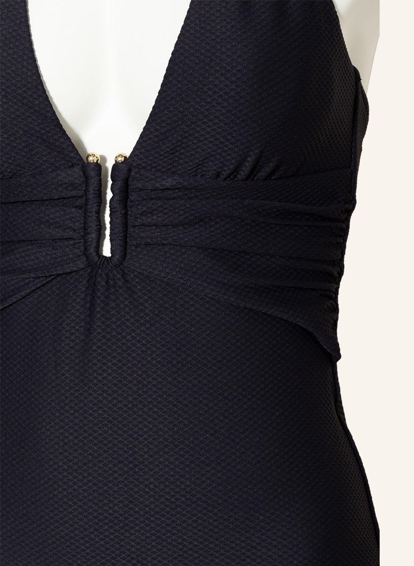 heidi klein Halter neck swimsuit CORE U BAR, Color: BLACK (Image 4)