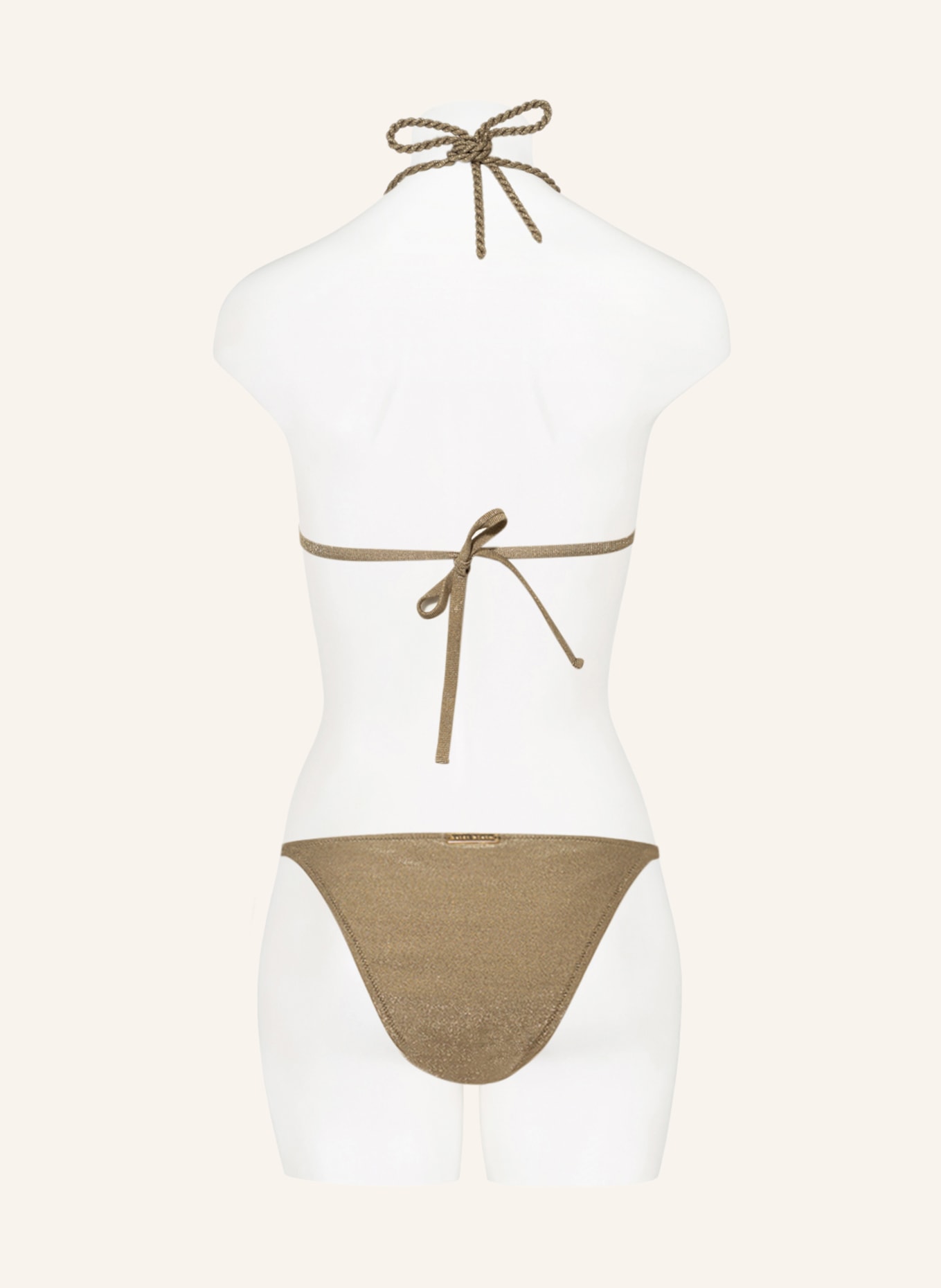 heidi klein Triangle bikini bottoms ECUADOR with glitter thread, Color: GREEN/ GOLD (Image 3)