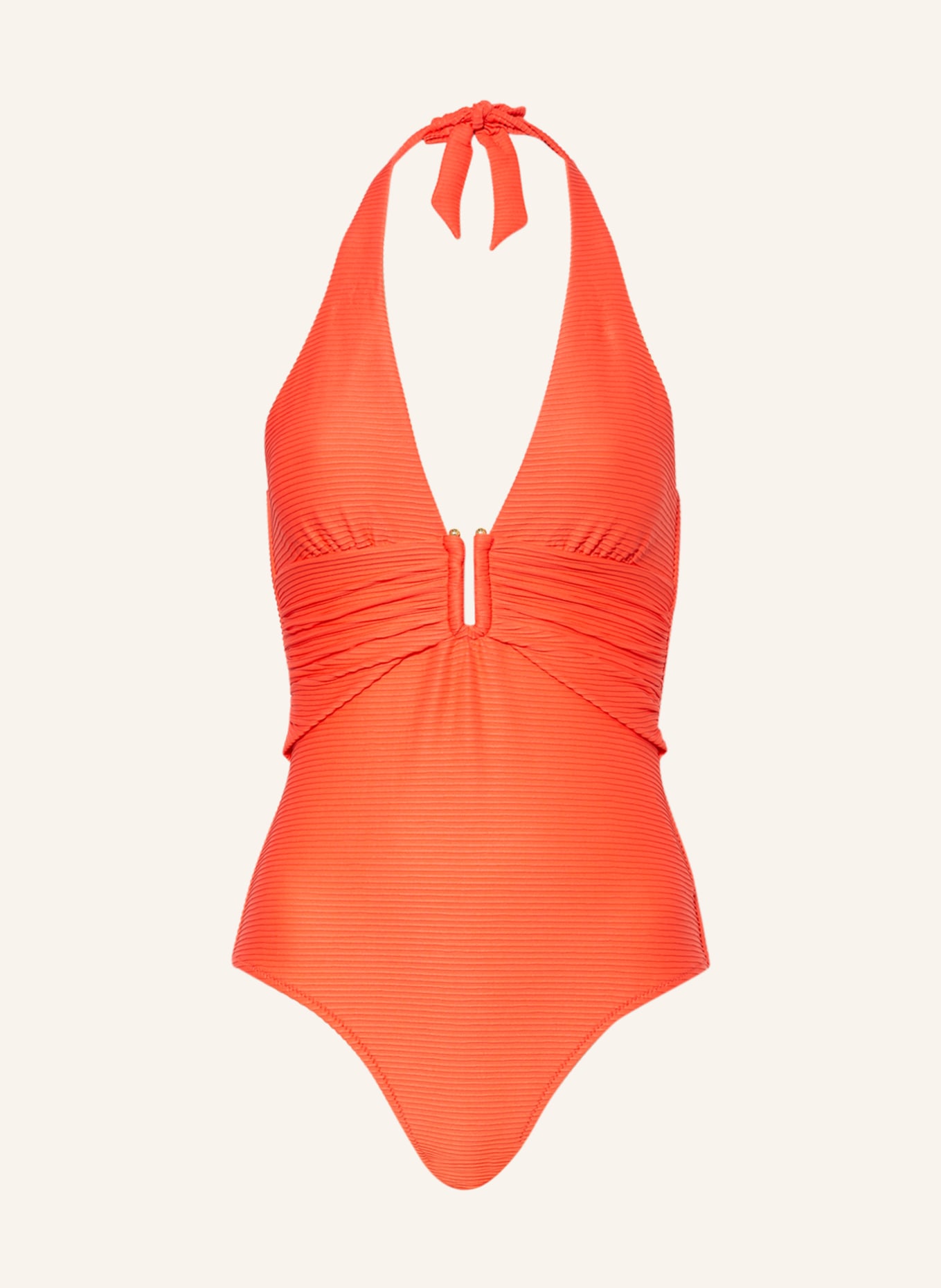 heidi klein Halter neck swimsuit MOROCCAN SANDS U BAR, Color: LIGHT RED (Image 1)