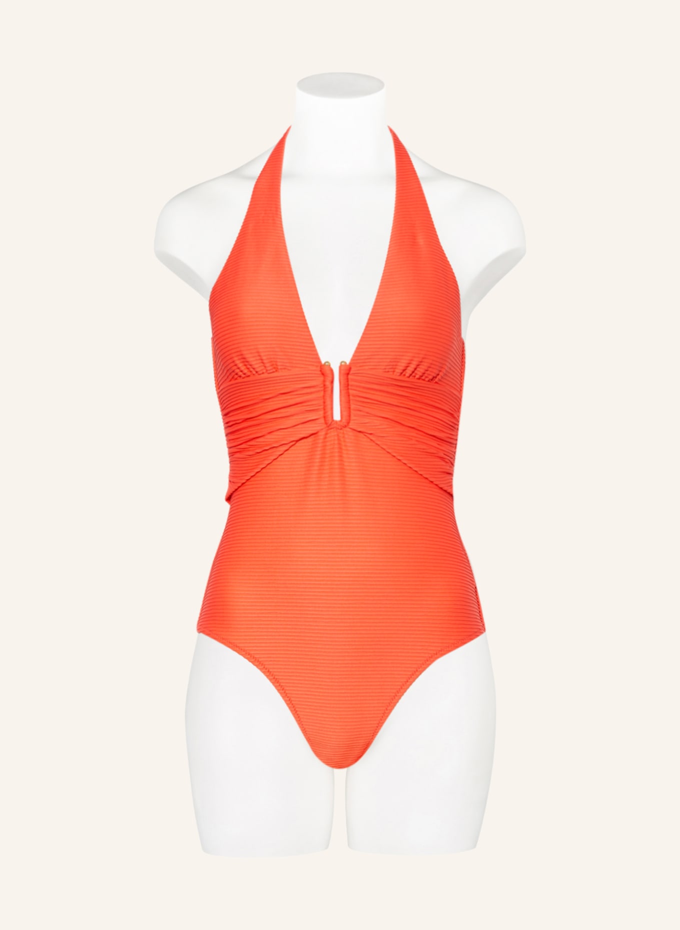 heidi klein Halter neck swimsuit MOROCCAN SANDS U BAR, Color: LIGHT RED (Image 2)