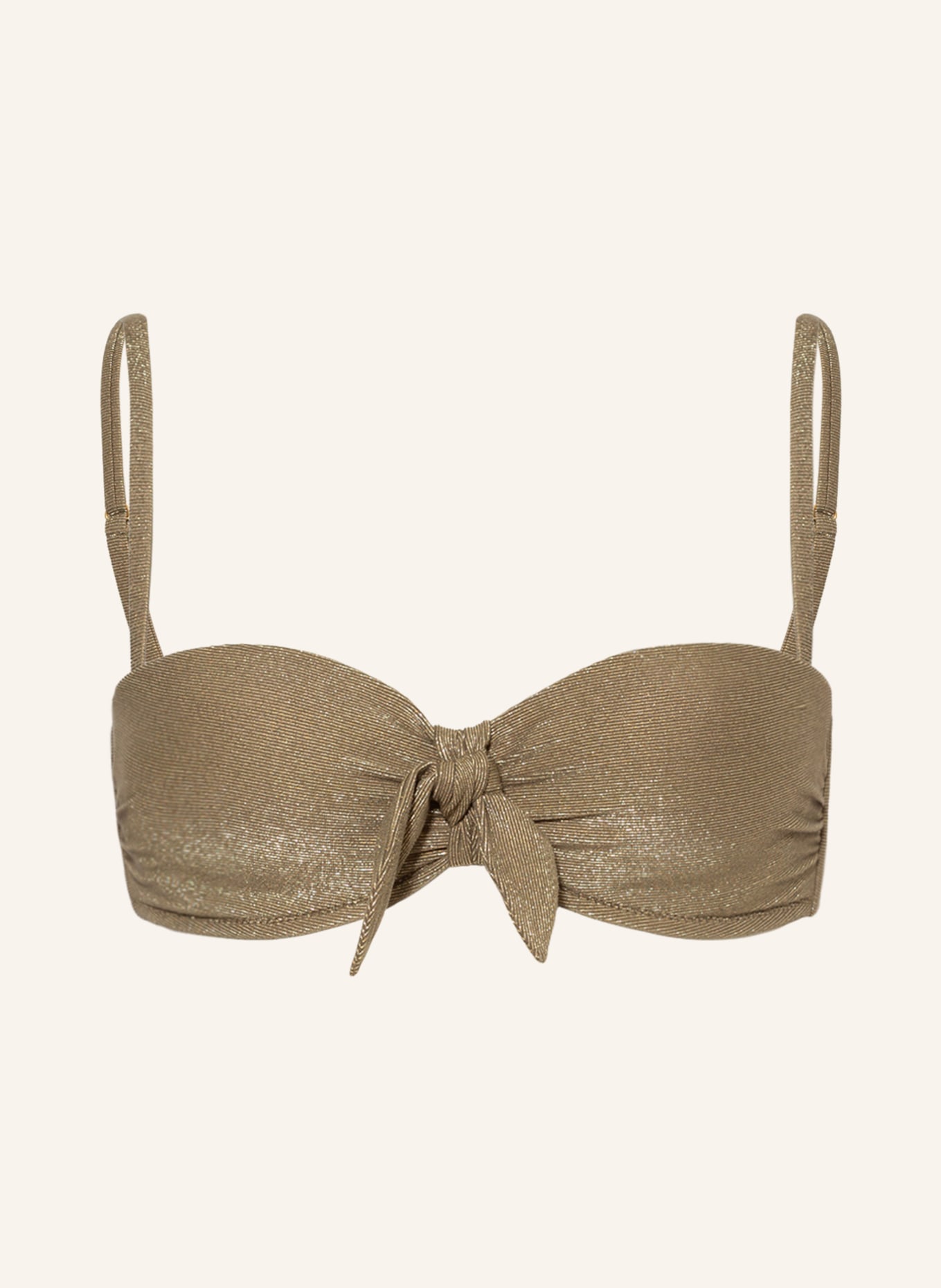 heidi klein Push-up bikini top ECUADOR with glitter thread, Color: GREEN/ GOLD (Image 1)