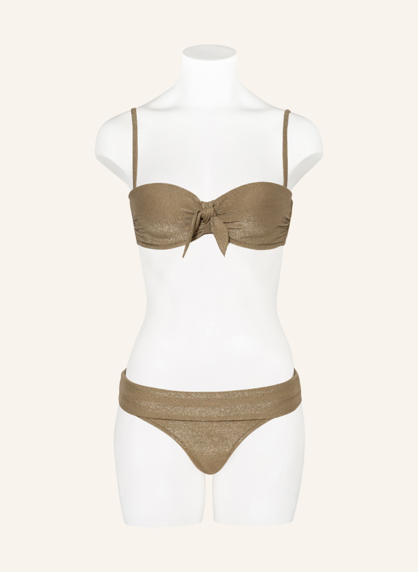 heidi klein Push-up bikini top ECUADOR with glitter thread, Color: GREEN/ GOLD (Image 2)