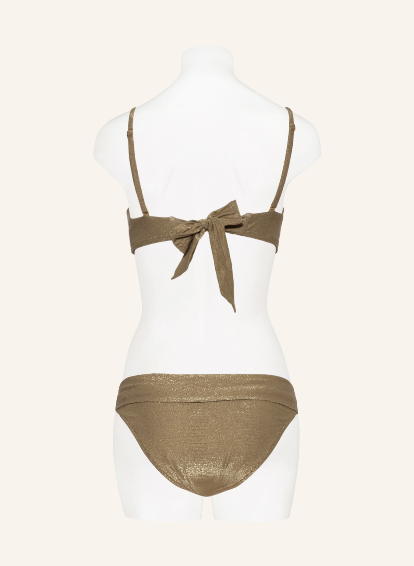 heidi klein Push-up bikini top ECUADOR with glitter thread, Color: GREEN/ GOLD (Image 3)
