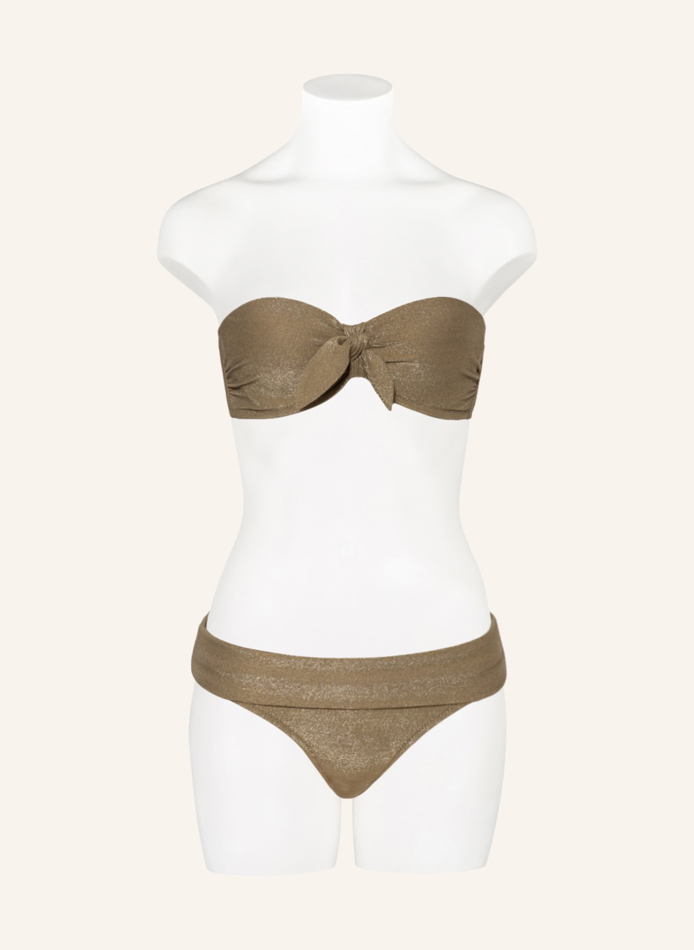 heidi klein Push-up bikini top ECUADOR with glitter thread, Color: GREEN/ GOLD (Image 4)