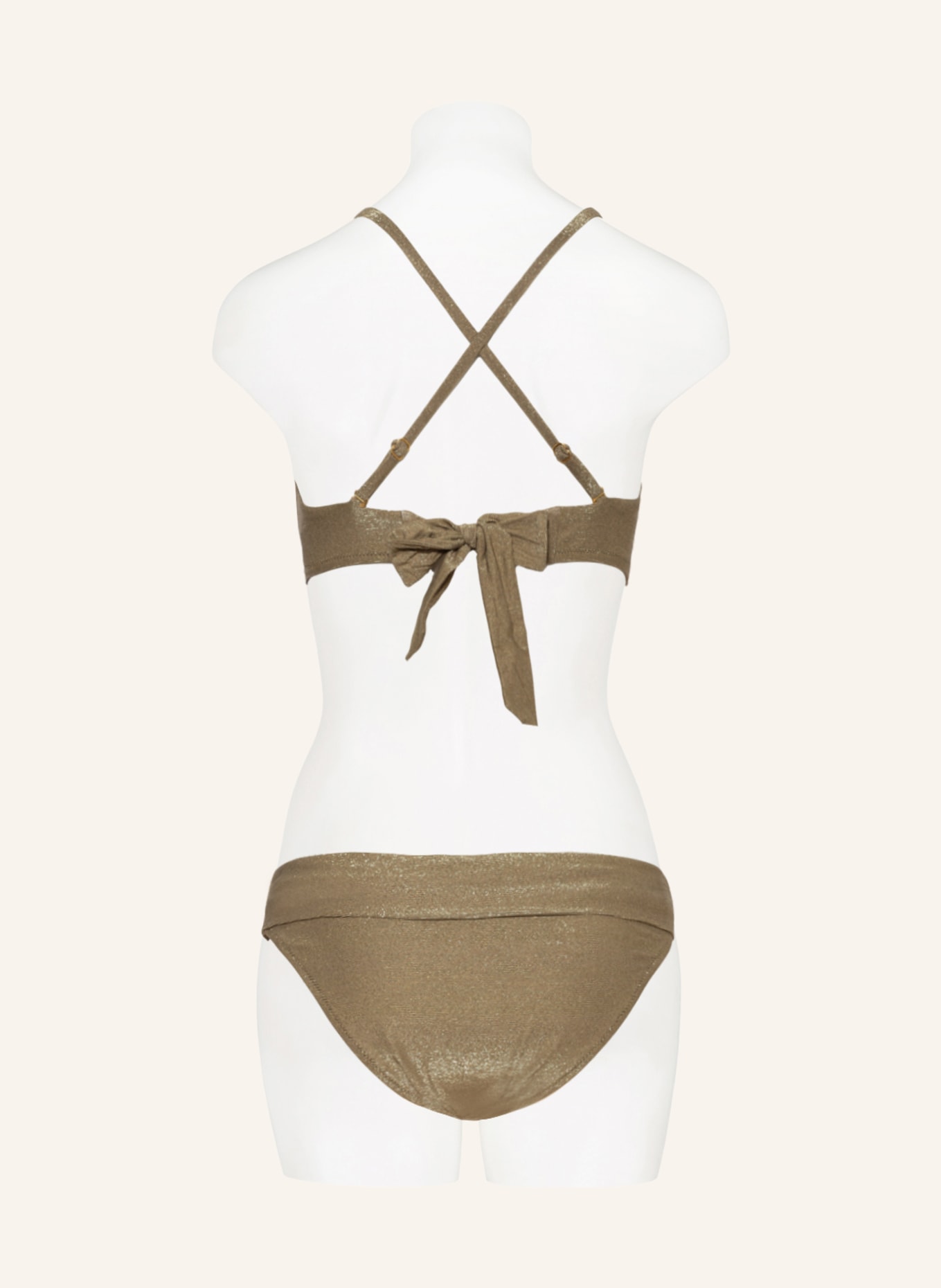 heidi klein Push-up bikini top ECUADOR with glitter thread, Color: GREEN/ GOLD (Image 5)