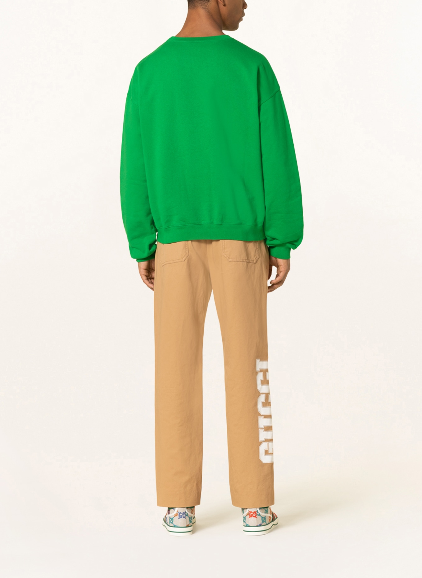 GUCCI Sweatshirt , Color: GREEN/ WHITE/ SALMON (Image 3)