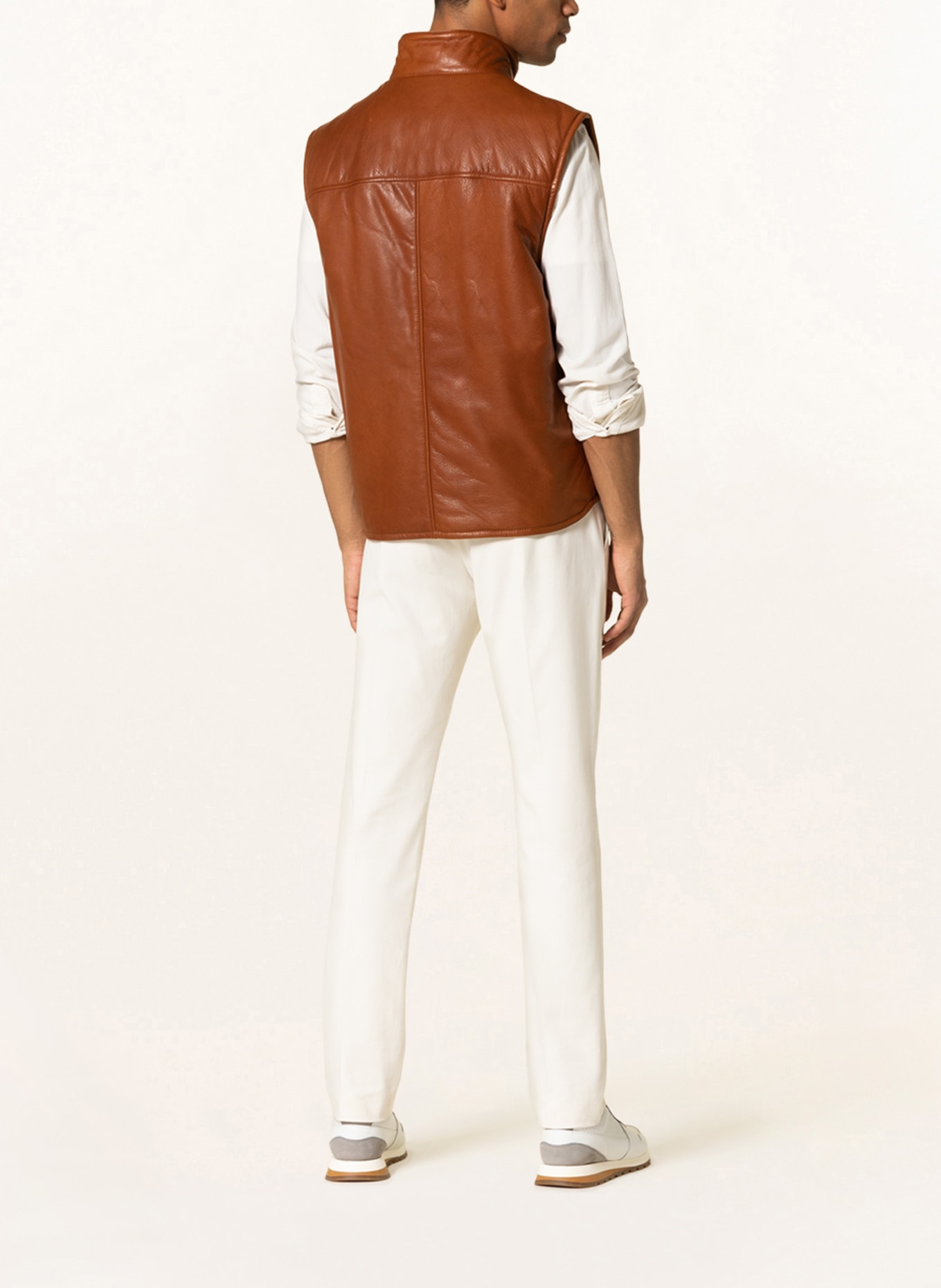 BRUNELLO CUCINELLI Leather vest , Color: COGNAC (Image 3)