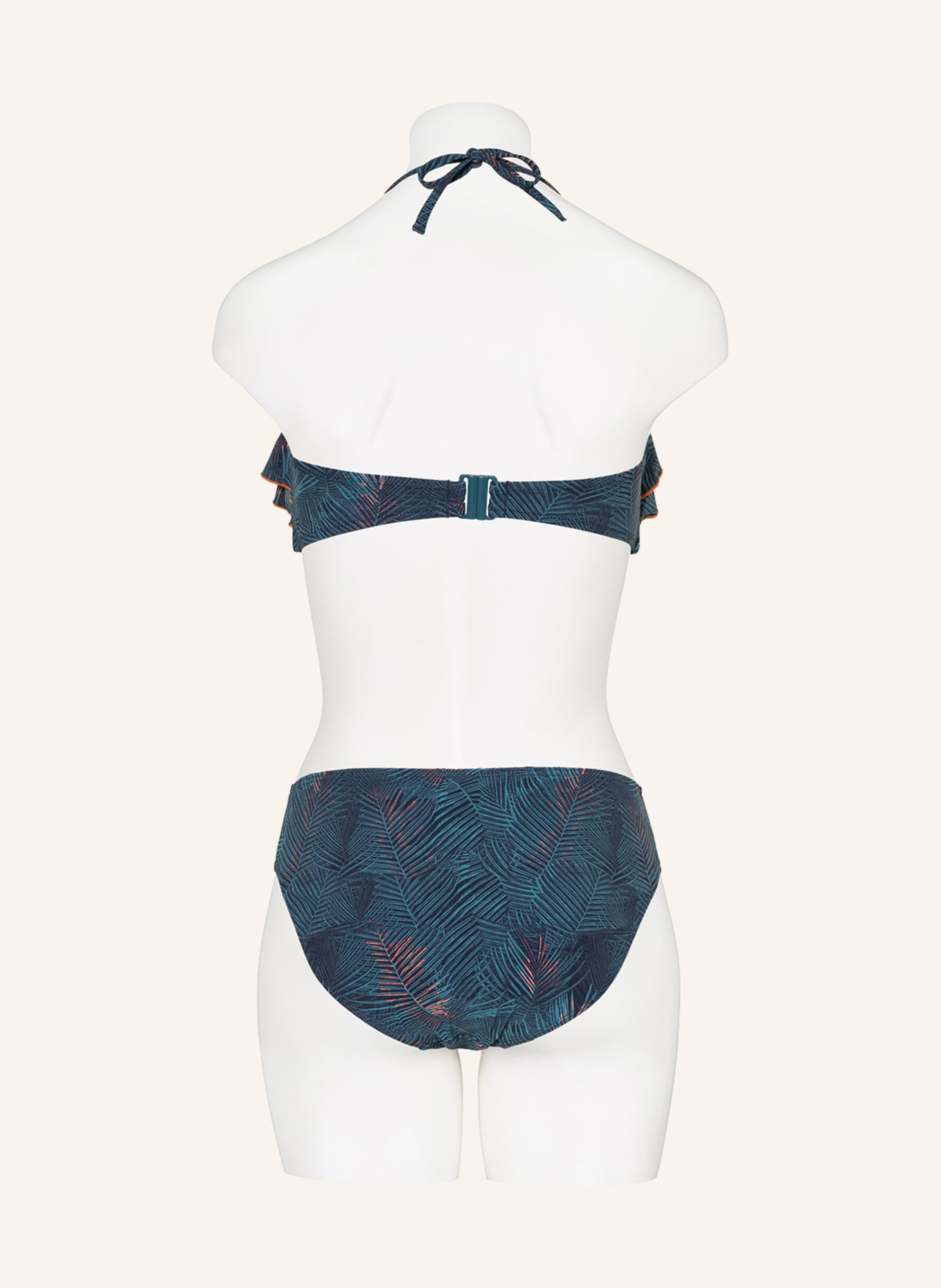 SHORT STORIES High waist bikini bottoms, Color: TEAL/ DARK BLUE/ ORANGE (Image 3)