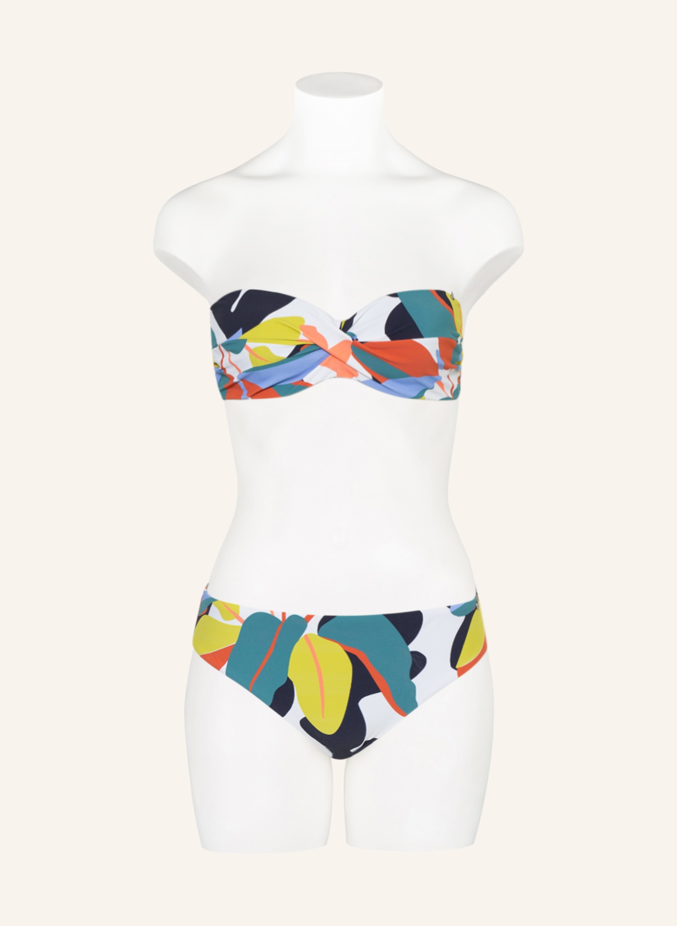 SHORT STORIES Bügel-Bikini-Top, Farbe: DUNKELORANGE/ PETROL/ WEISS (Bild 4)