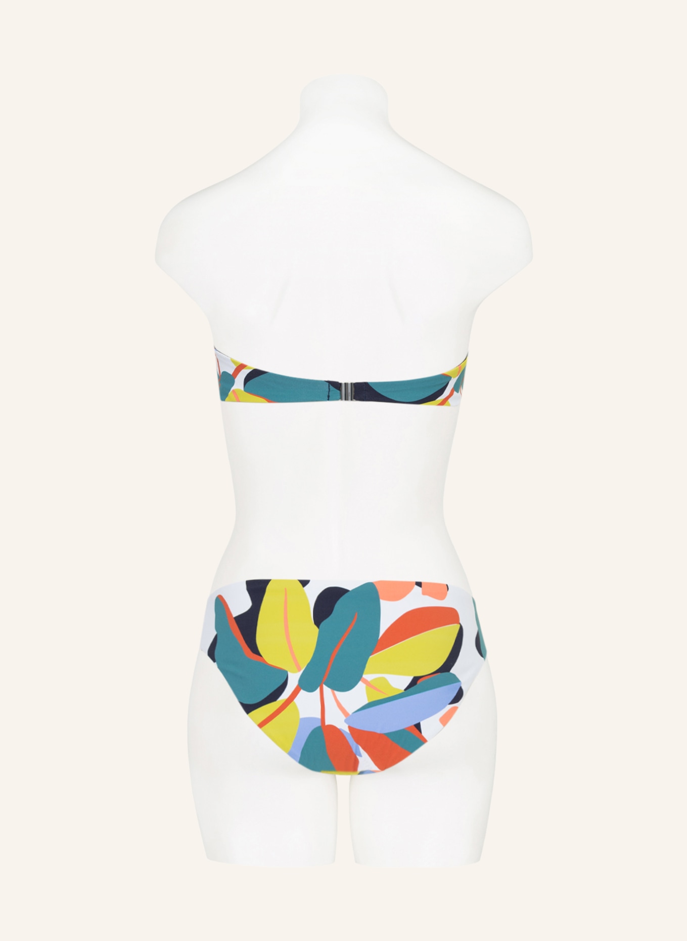 SHORT STORIES Underwired bikini top, Color: DARK ORANGE/ TEAL/ WHITE (Image 5)