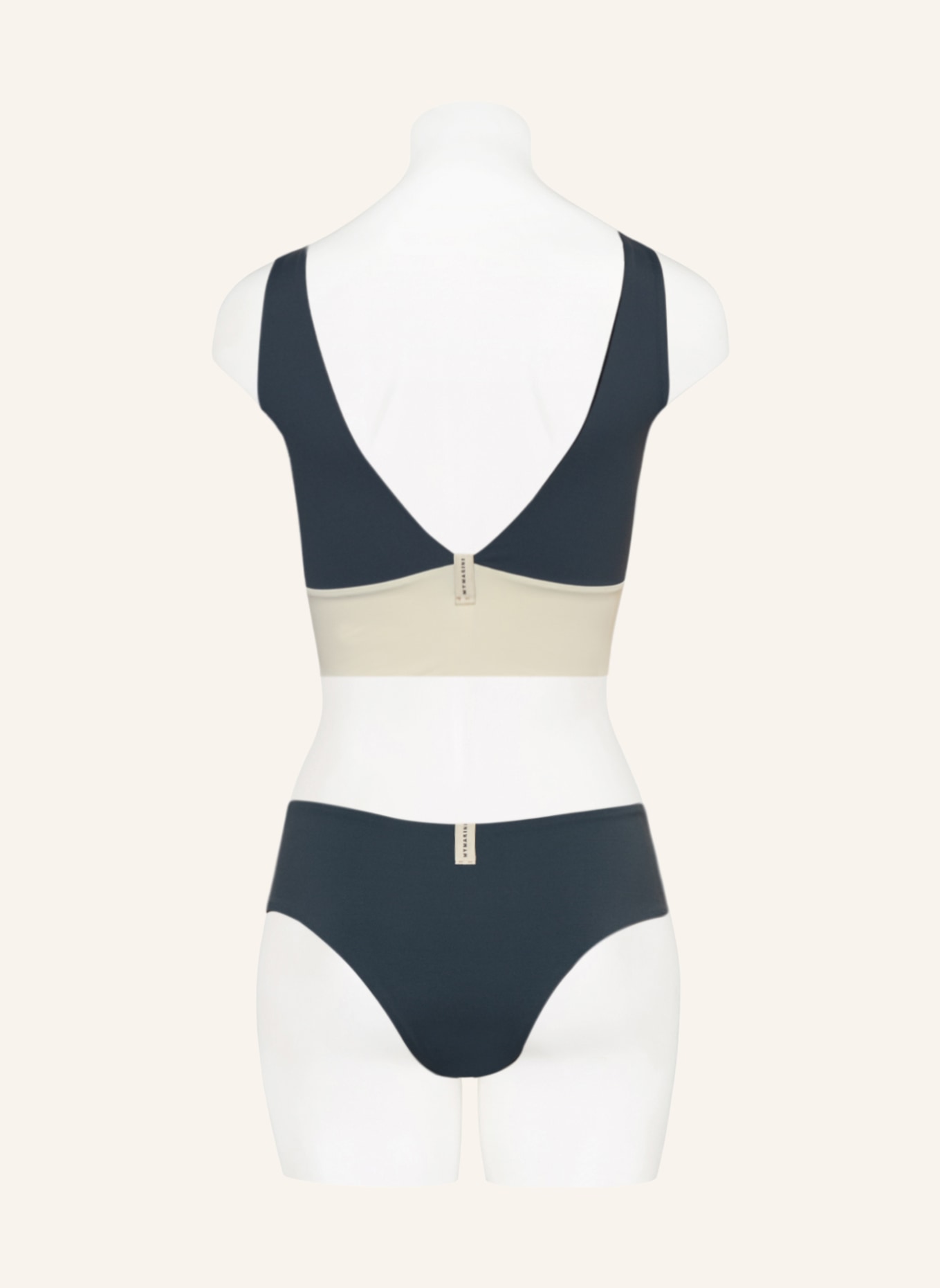 MYMARINI Bralette bikini top YOGATOP reversible , Color: TEAL/ ECRU (Image 3)