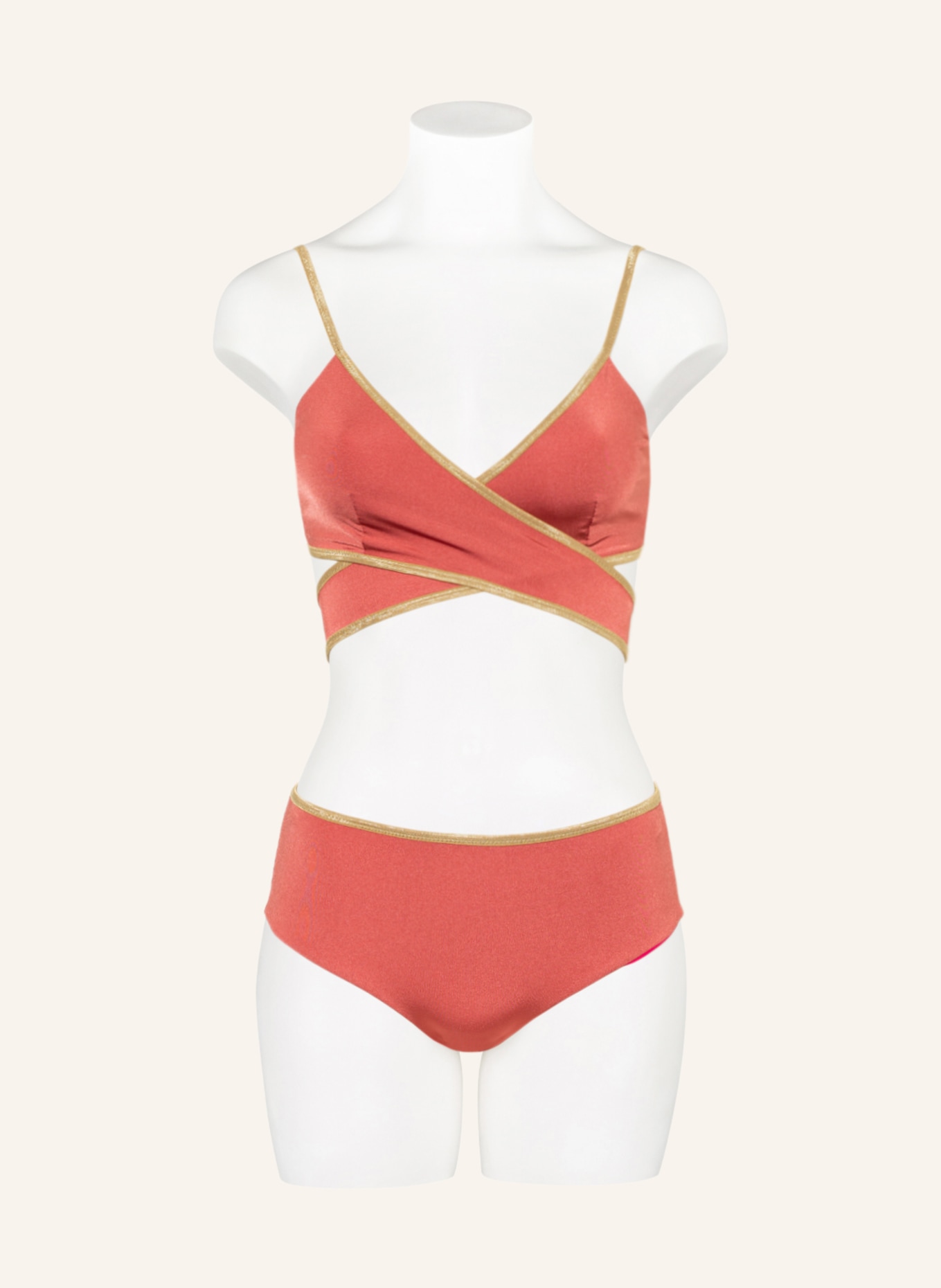MYMARINI Bralette-Bikini-Top SHINE mit UV-Schutz 50+, Farbe: PINK/ ALTROSA (Bild 2)