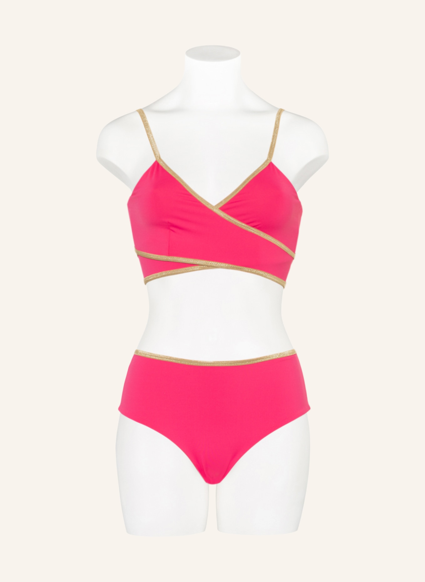 MYMARINI Bralette bikini top SHINE with UV protection 50+, Color: PINK/ DUSKY PINK (Image 4)