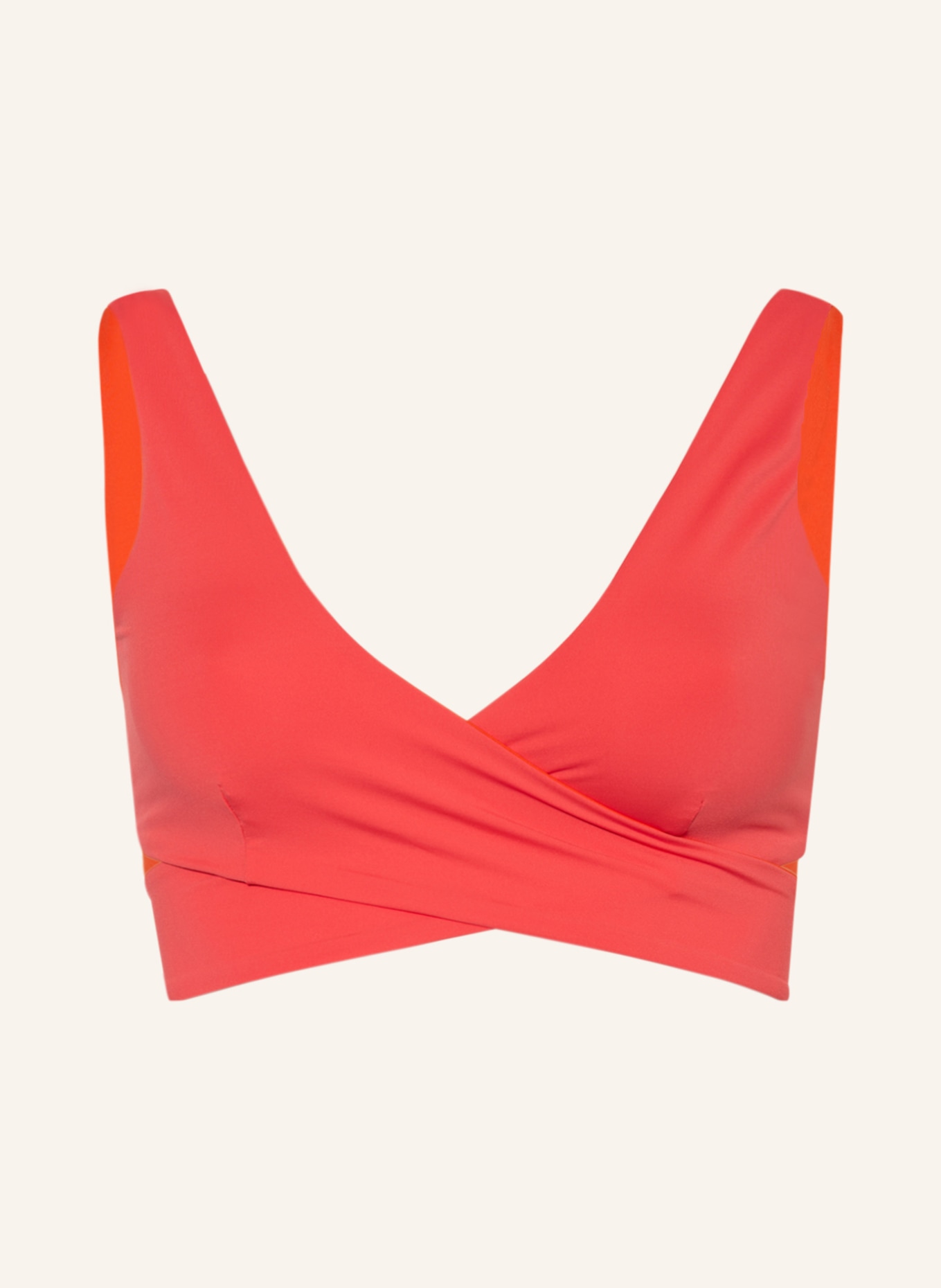 MYMARINI Bralette bikini top WRAPTOP reversible, Color: RED (Image 1)