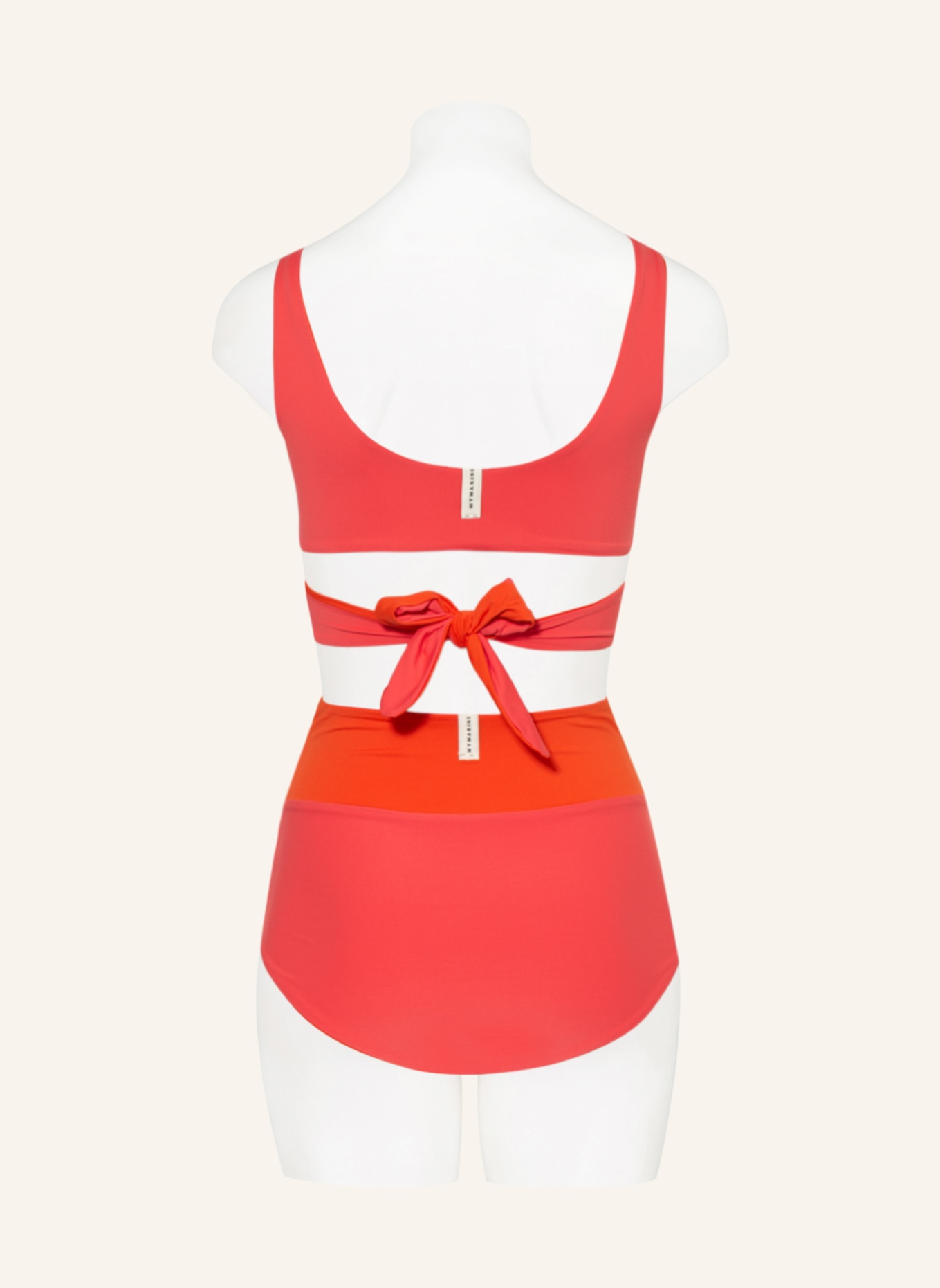 MYMARINI Bralette bikini top WRAPTOP reversible, Color: RED (Image 3)