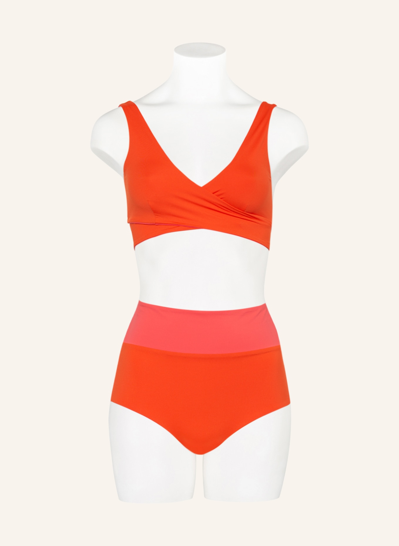 MYMARINI Bralette bikini top WRAPTOP reversible, Color: RED (Image 4)