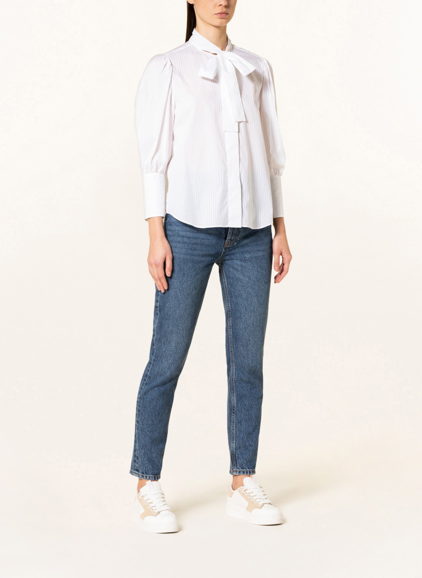 BOSS Bow-tie blouse BELLURA , Color: WHITE (Image 2)