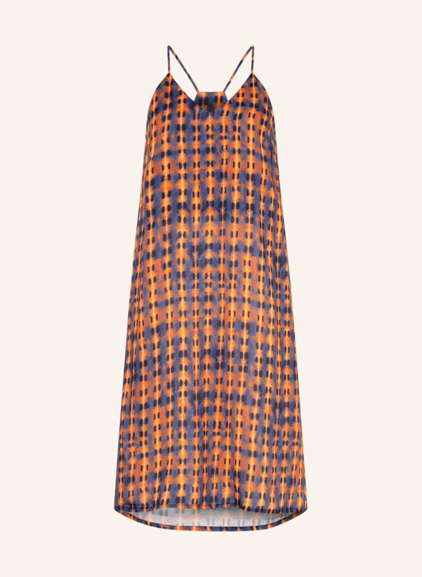 LANIUS Kleid mit Seide , Farbe: ORANGE/ BLAU (Bild 1)