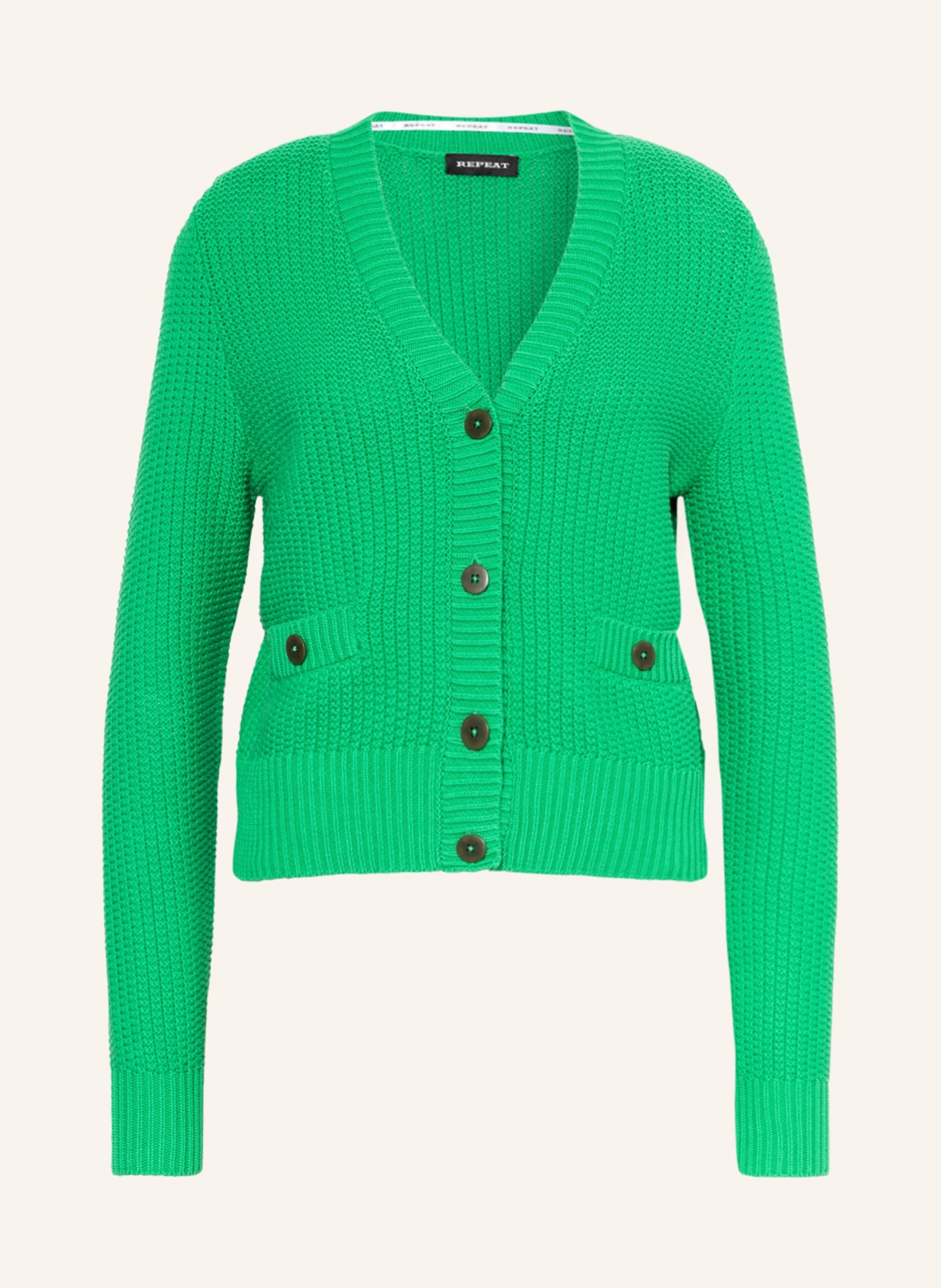 REPEAT Cardigan, Color: GREEN (Image 1)