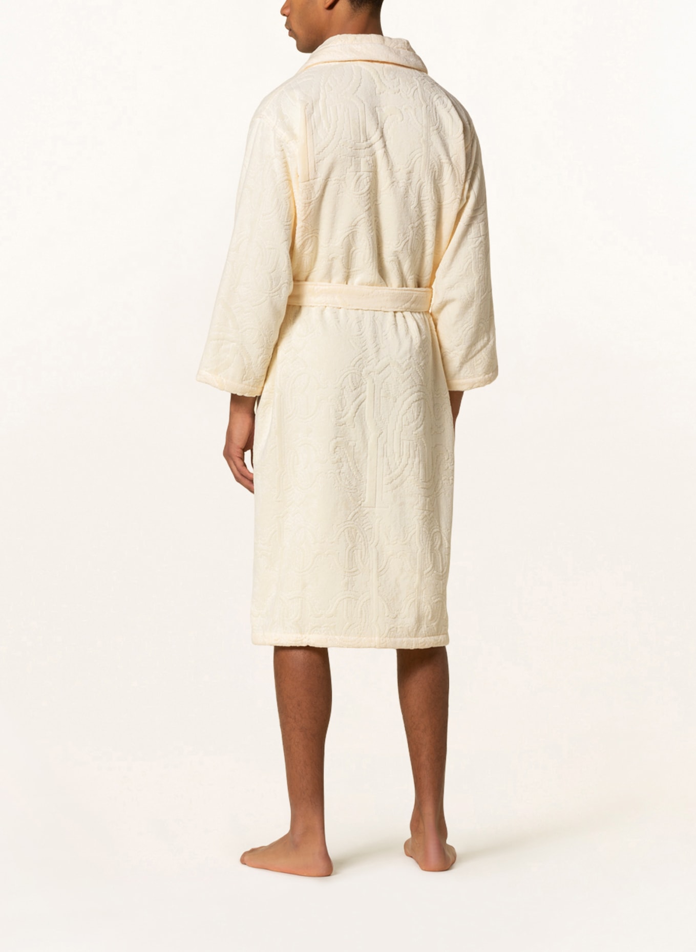 roberto cavalli Home Unisex bathrobe with hood and gift box, Color: ECRU (Image 3)