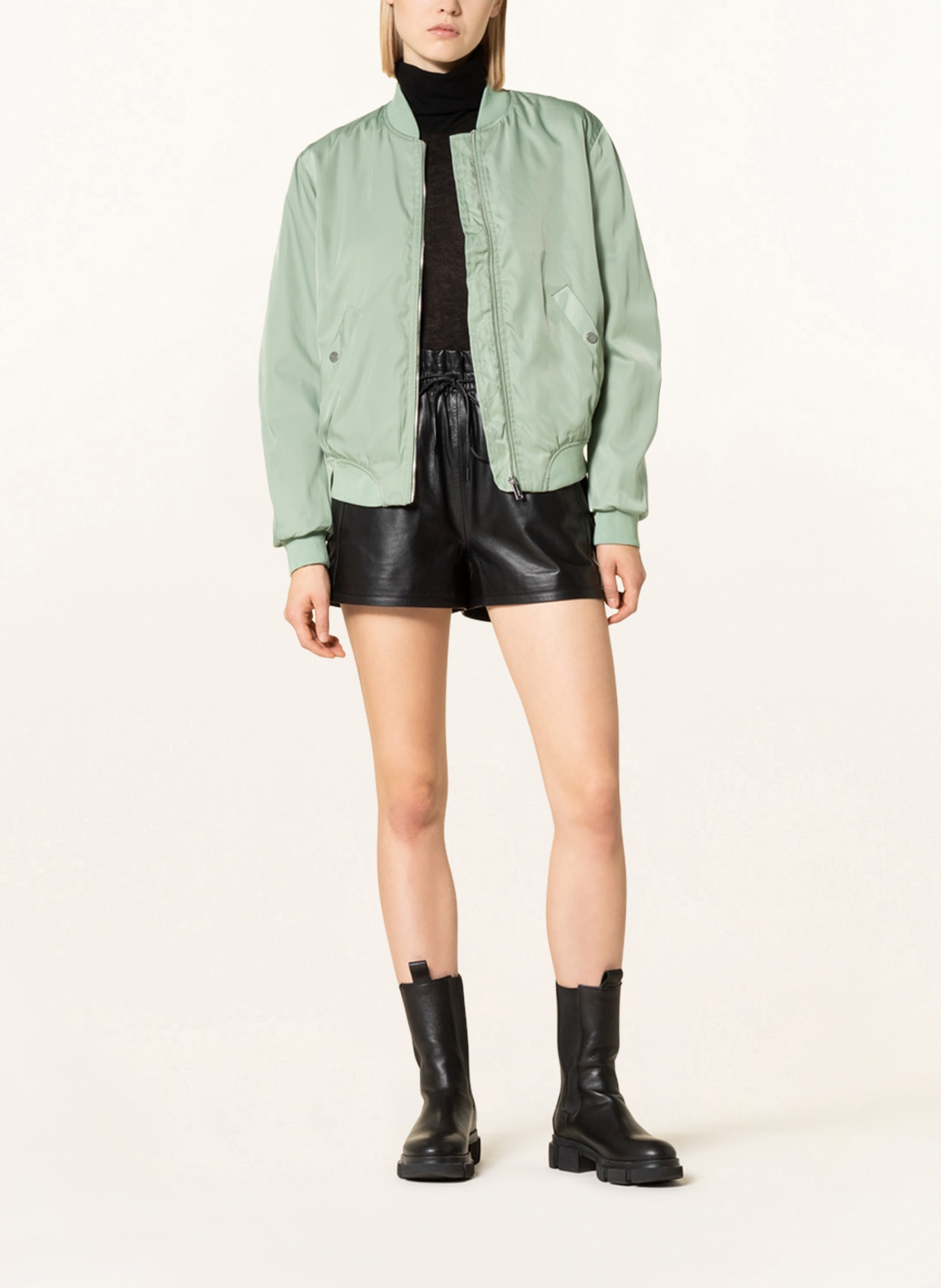 RINO & PELLE Bomber jacket SUSY , Color: LIGHT GREEN (Image 2)