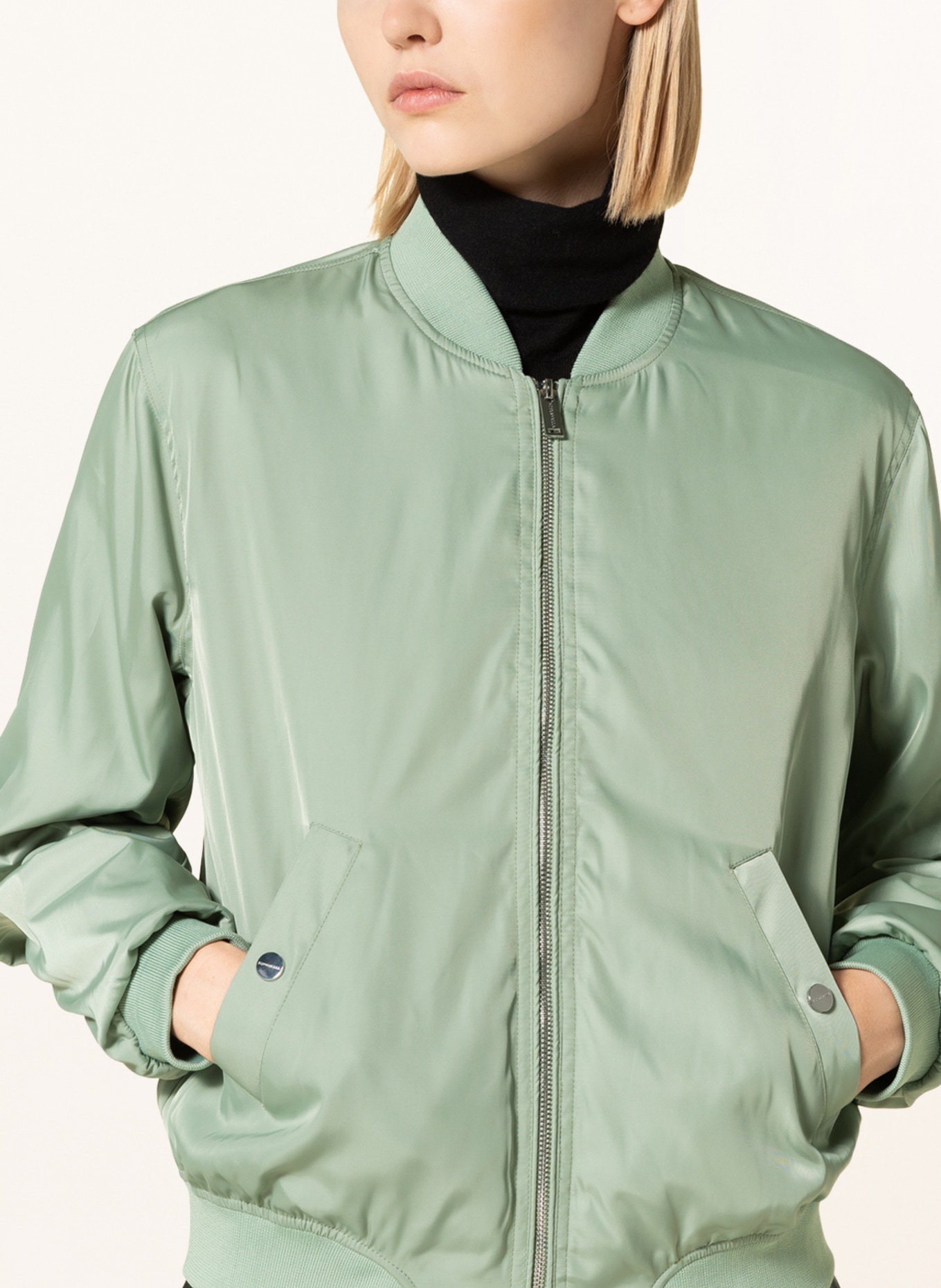 RINO & PELLE Bomber jacket SUSY , Color: LIGHT GREEN (Image 4)