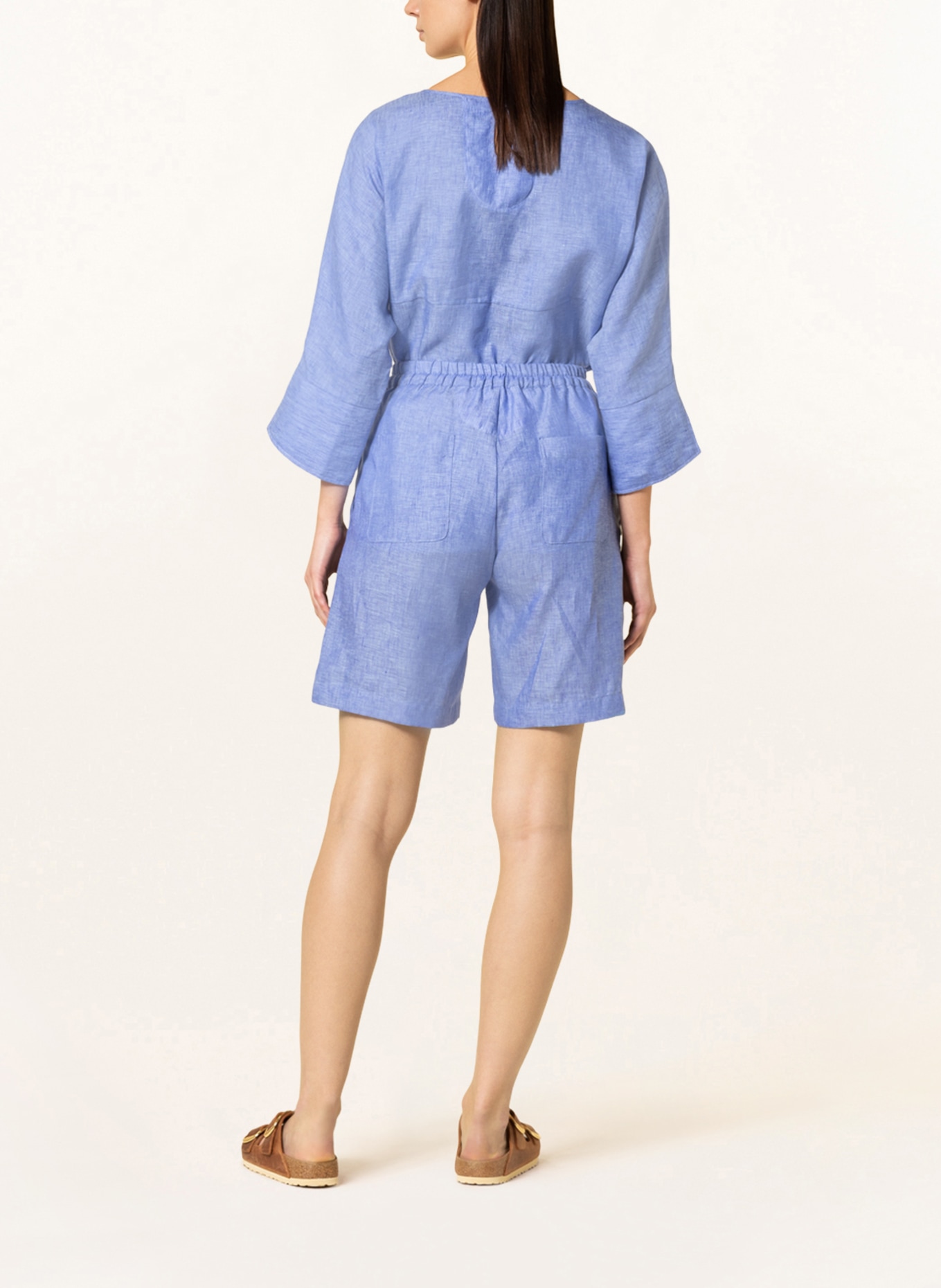 (THE MERCER) N.Y. Linen shorts , Color: BLUE (Image 3)