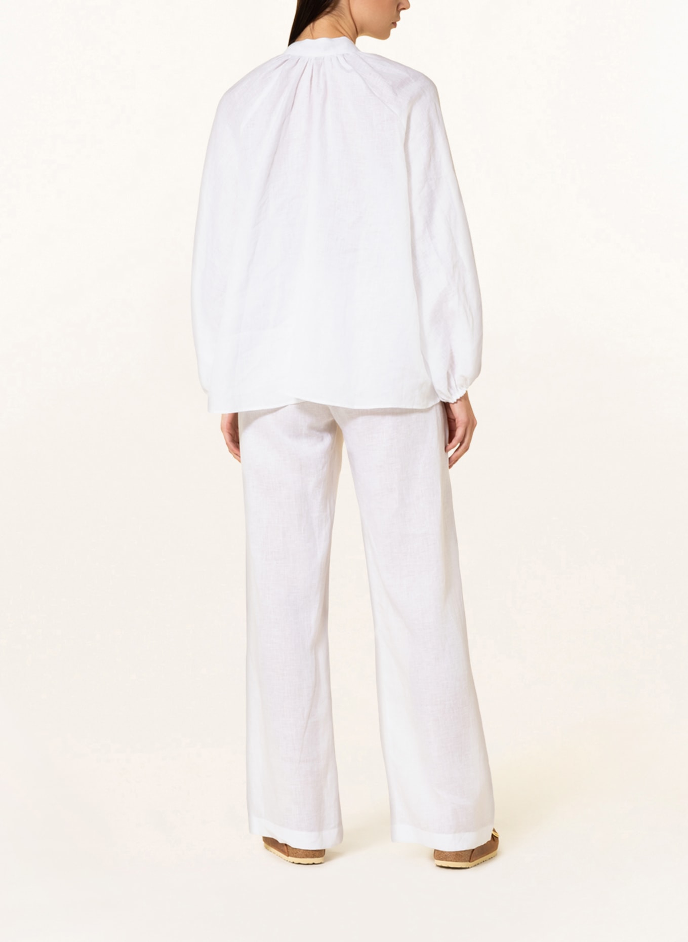 (THE MERCER) N.Y. Linen blouse , Color: WHITE (Image 3)