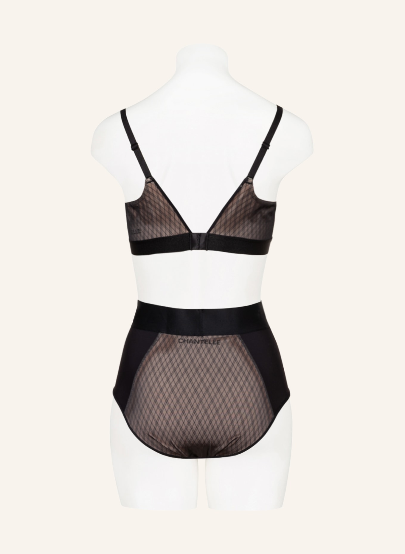 CHANTELLE Bustier SMOOTH LINES: SCHWARZ / BEIGE