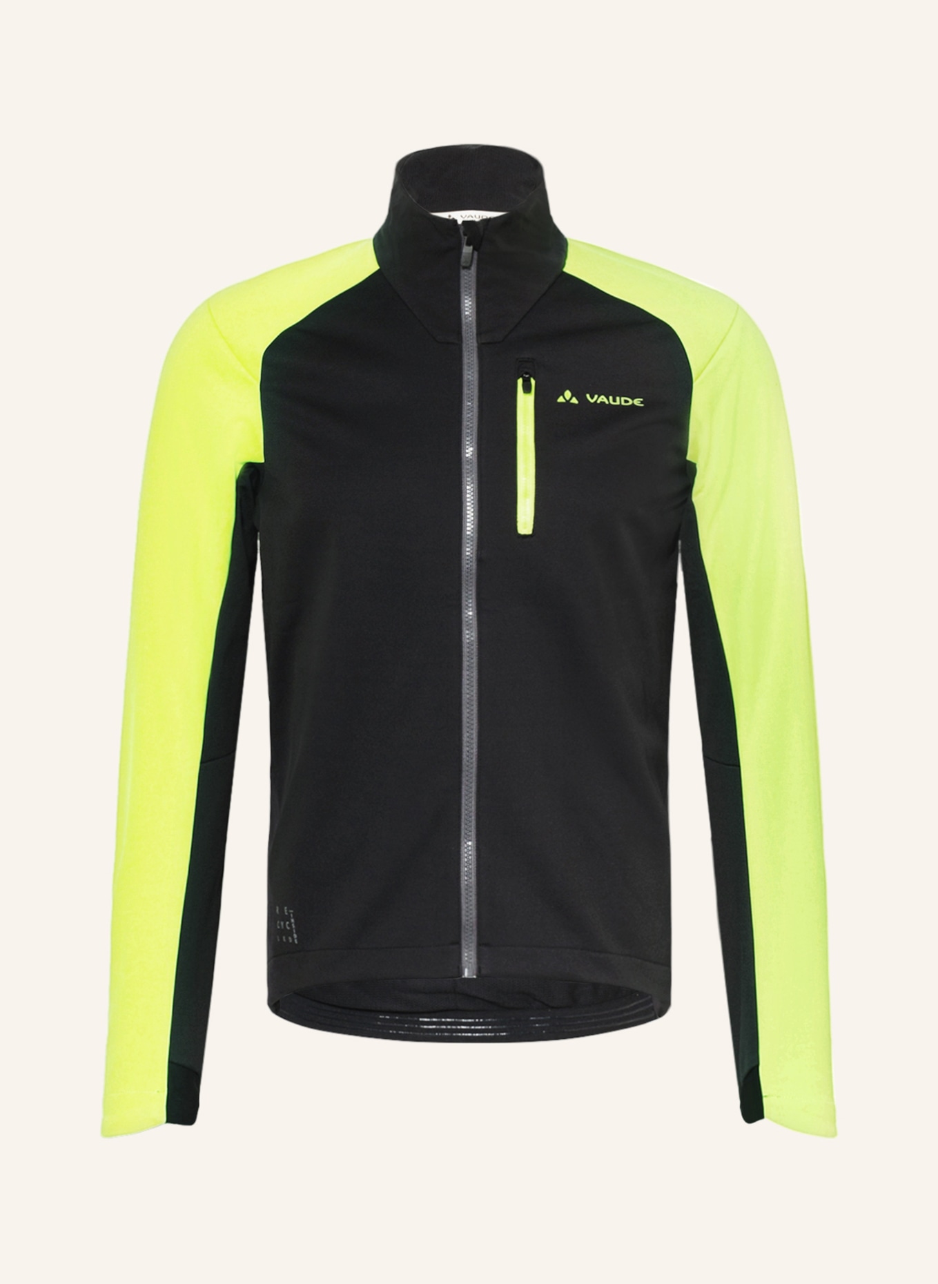 VAUDE Softshell cycling jacket POSTA, Color: NEON YELLOW/ BLACK (Image 1)