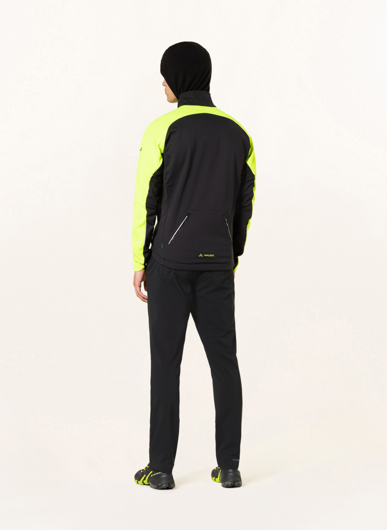 VAUDE Softshell cycling jacket POSTA, Color: NEON YELLOW/ BLACK (Image 3)
