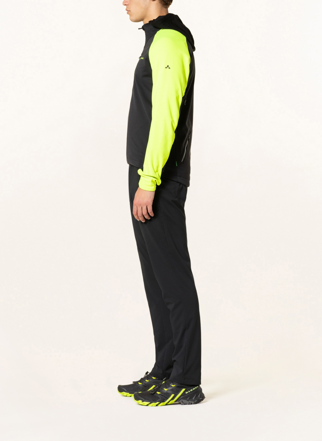 VAUDE Softshell cycling jacket POSTA, Color: NEON YELLOW/ BLACK (Image 4)